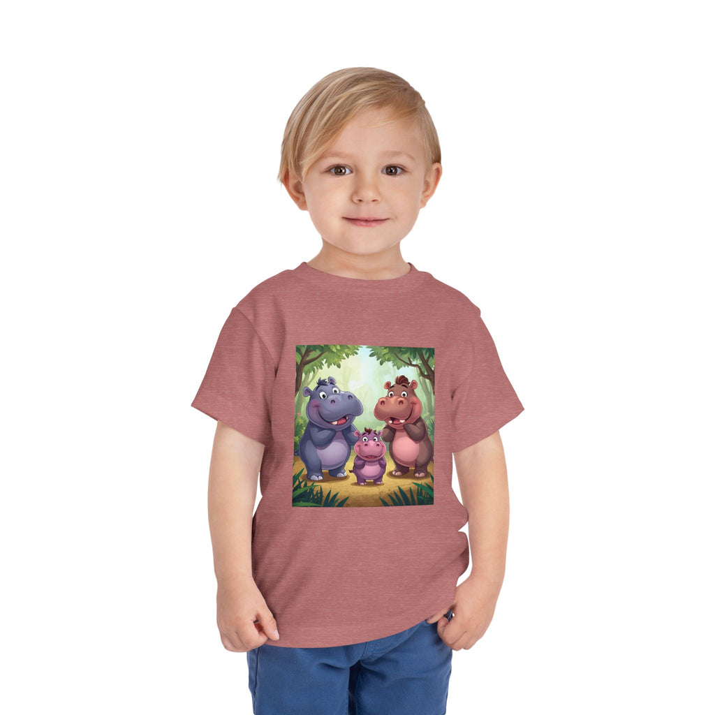 Hippo Cute Toddler Short Sleeve Tee