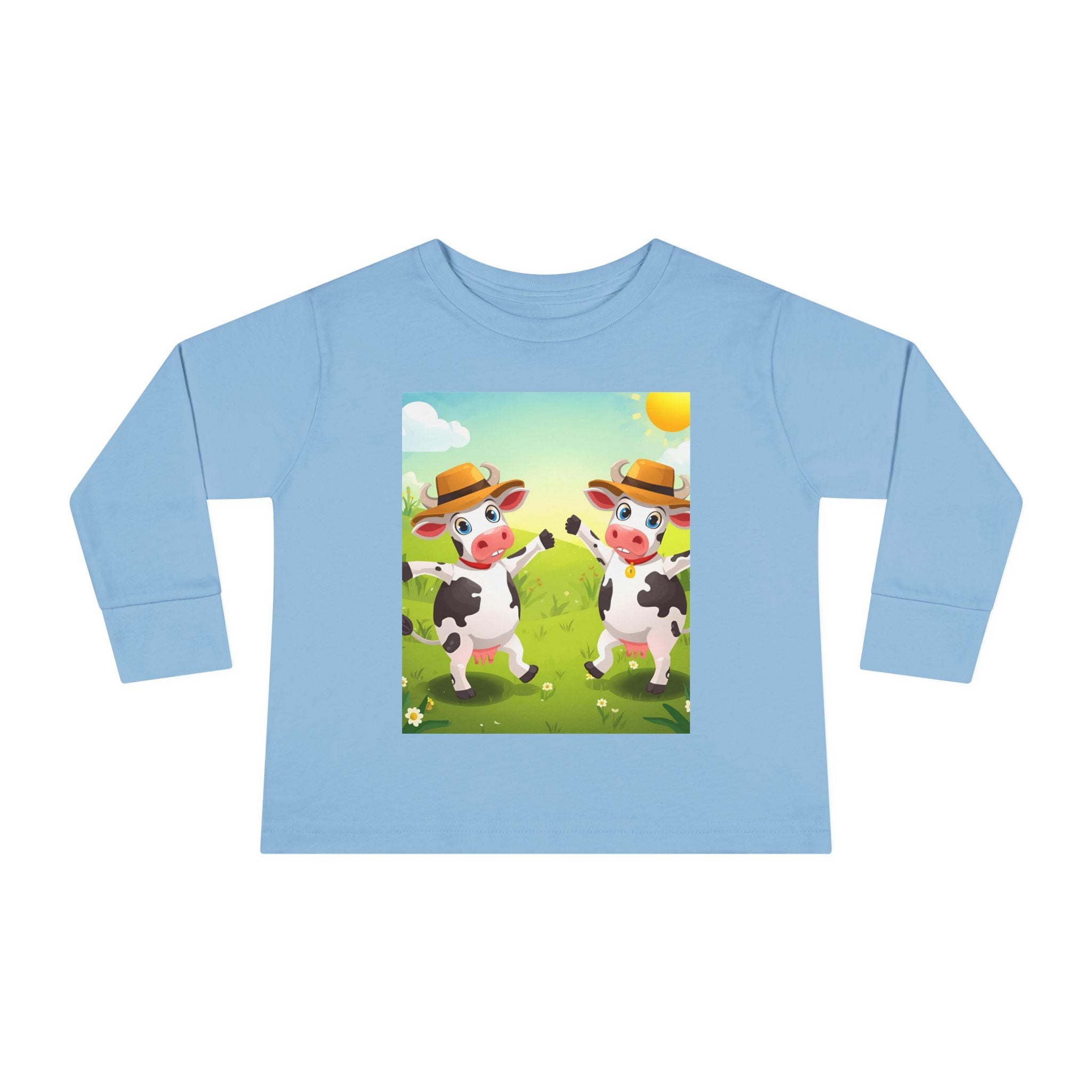 Cute Cows Farm Fun Toddler Long Sleeve Tee