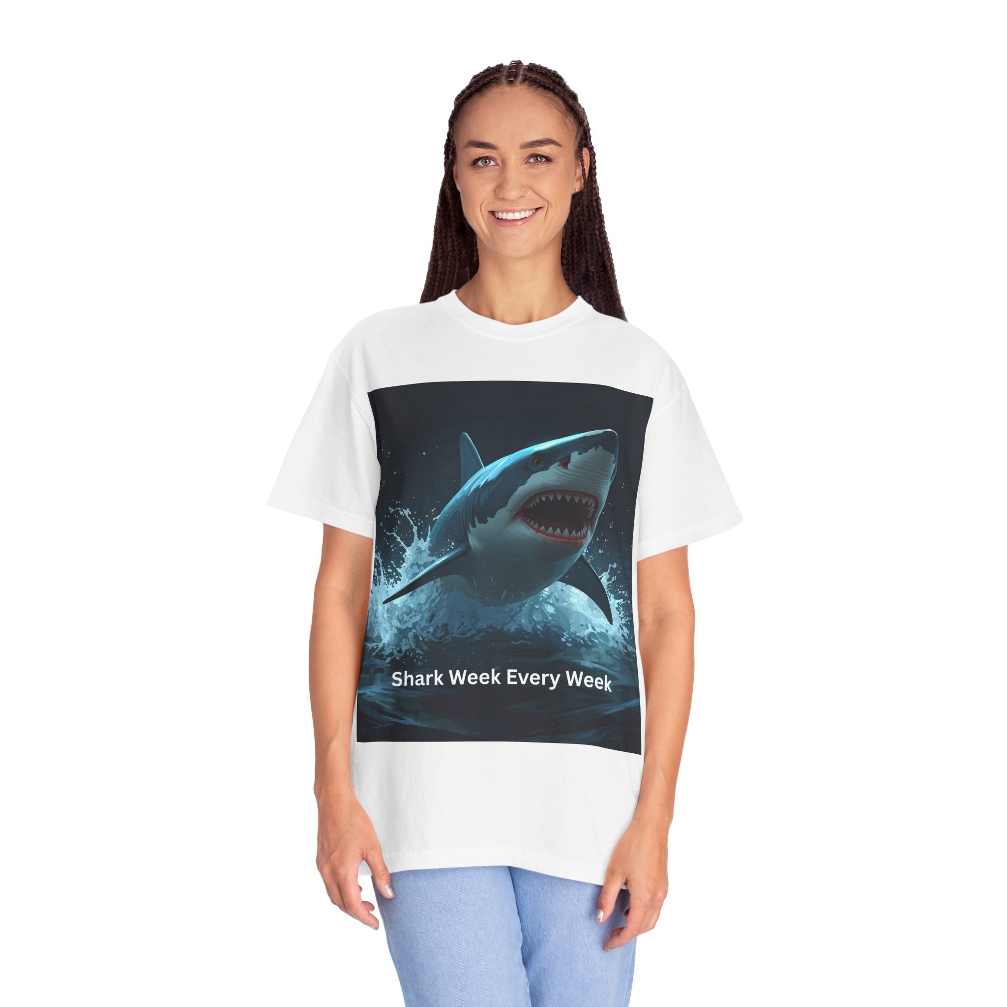 Shark Week Unisex T-Shirt | Fun Ocean Lover Tee, Summer Beachwear, Gift for Shark Fans, Party Outfit, Ocean Conservation Awareness