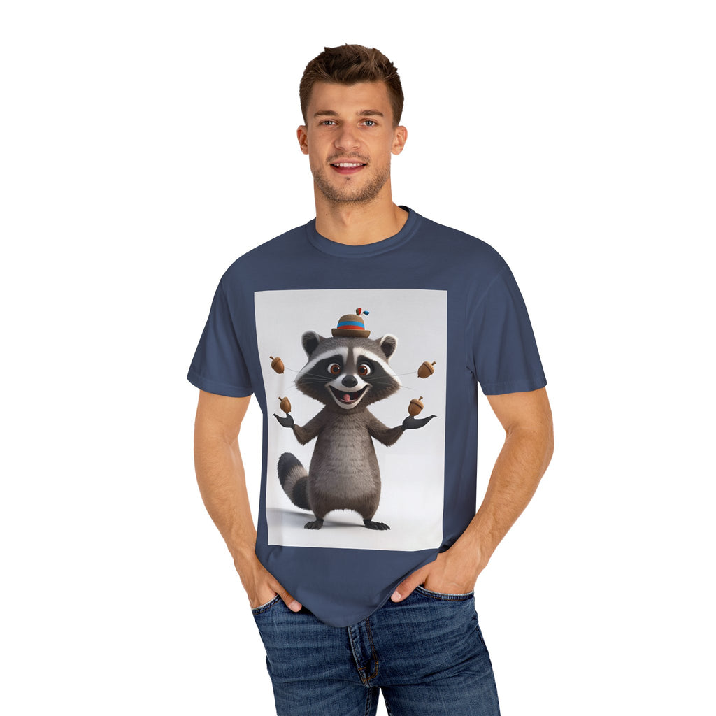 Whimsical Raccoon T-Shirt, Unisex Graphic Tee, Cute Animal Shirt, Fun Gift for Kids and Adults, Quirky Nature Lover Apparel, Party Wear