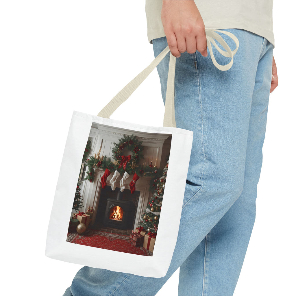 Cozy Christmas Tote Bag, Holiday Tote, Festive Bag, Gift Bag, Shopping Tote, Merry Christmas Decor, Seasonal Accessories