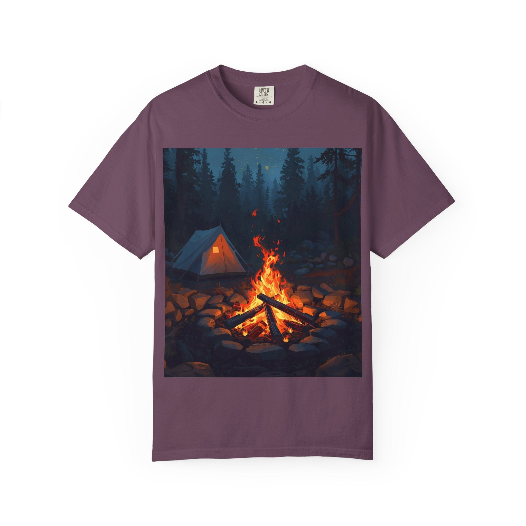 Campfire Adventure T-Shirt - Unisex Outdoors Shirt, Camping Apparel, Nature Lover Gift, Travel Tee, Boho Style Wear