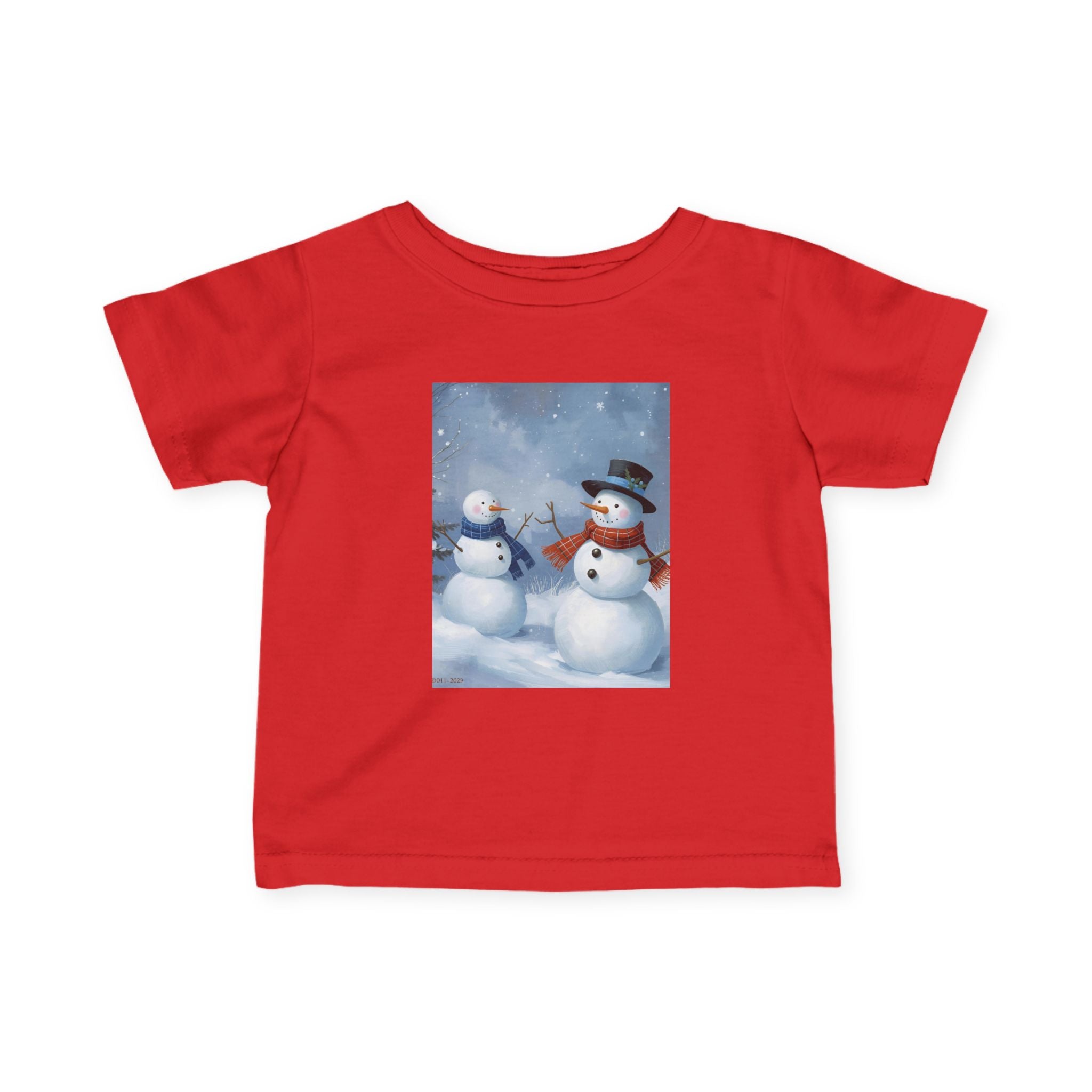 Christmas Snowman Family Infant Fine Jersey Tee