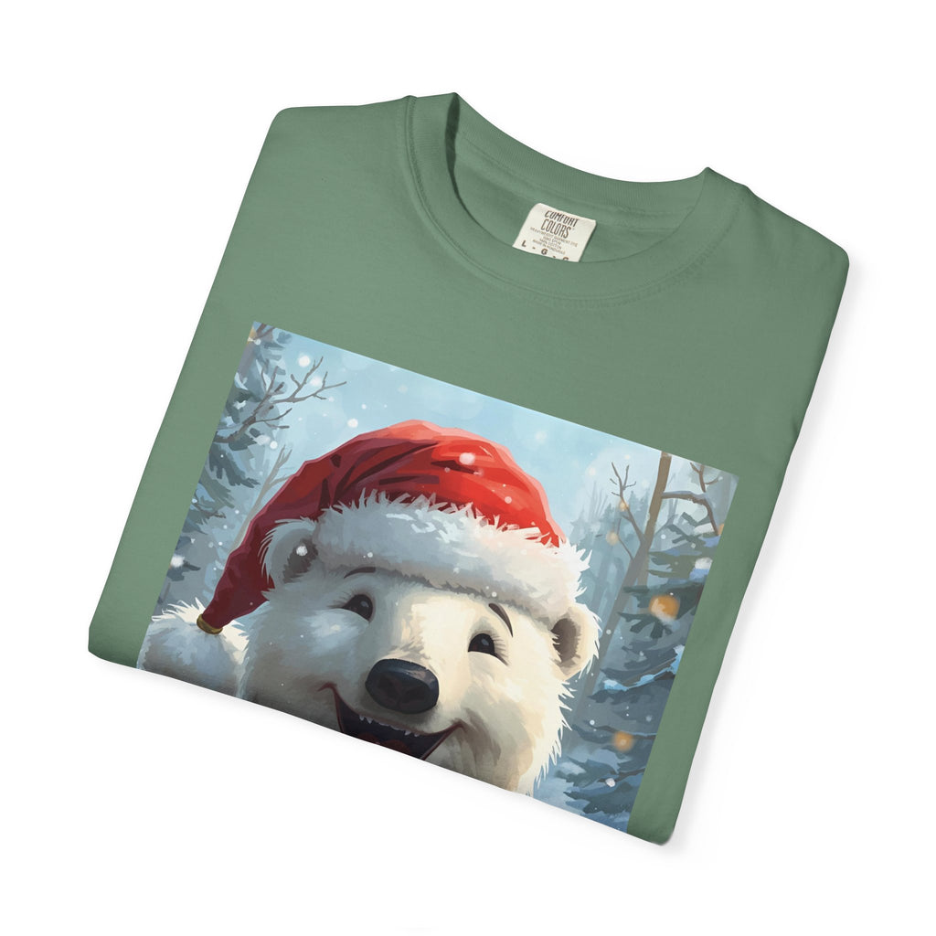 Christmas Polar Bear T-shirt, Holiday Tee, Unisex Gift Shirt, Winter Apparel, Cute Animal T-shirt