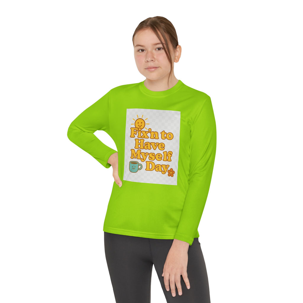 Fixin To Have Myself A Day Youth Long Sleeve Competitor Tee