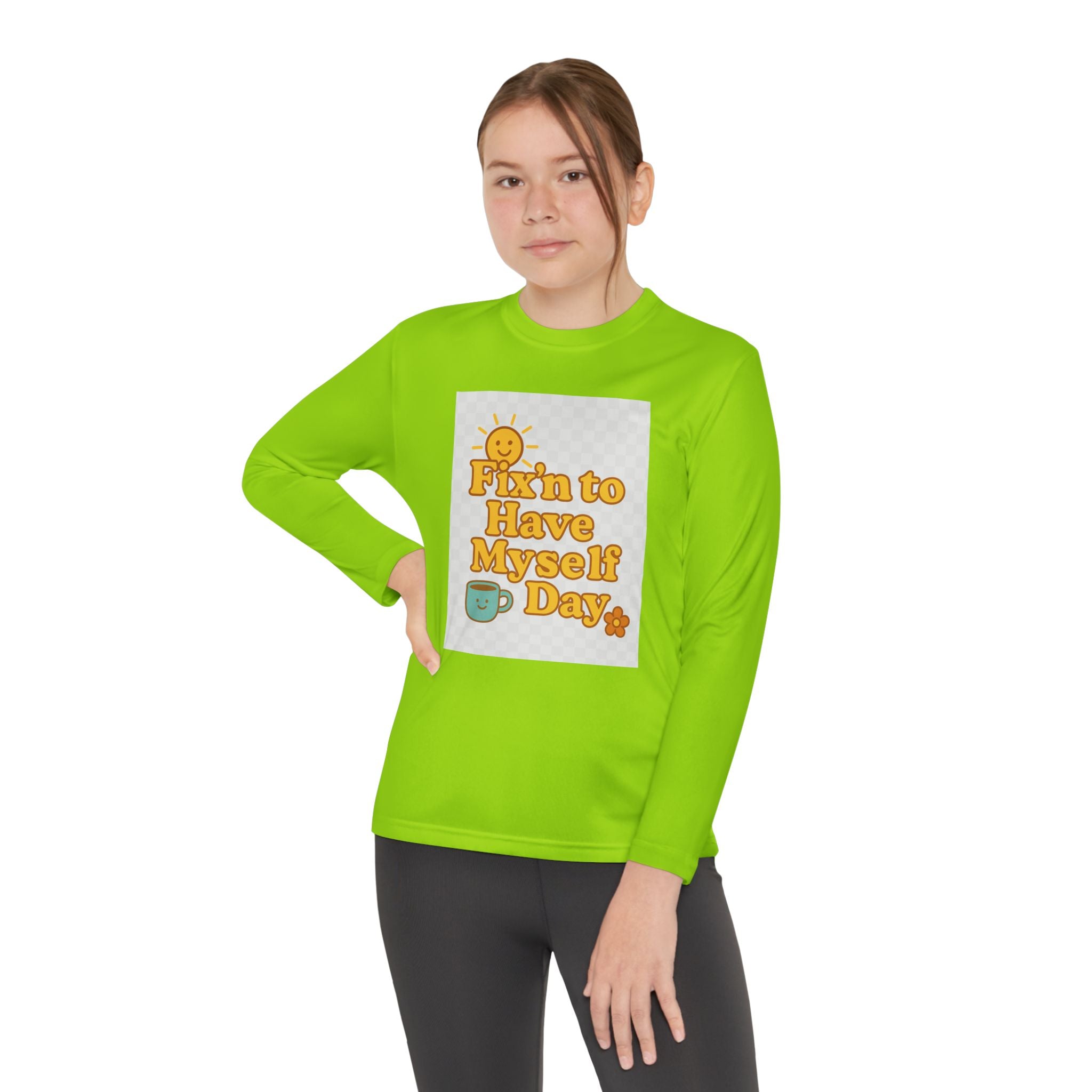 Fixin To Have Myself A Day Youth Long Sleeve Competitor Tee