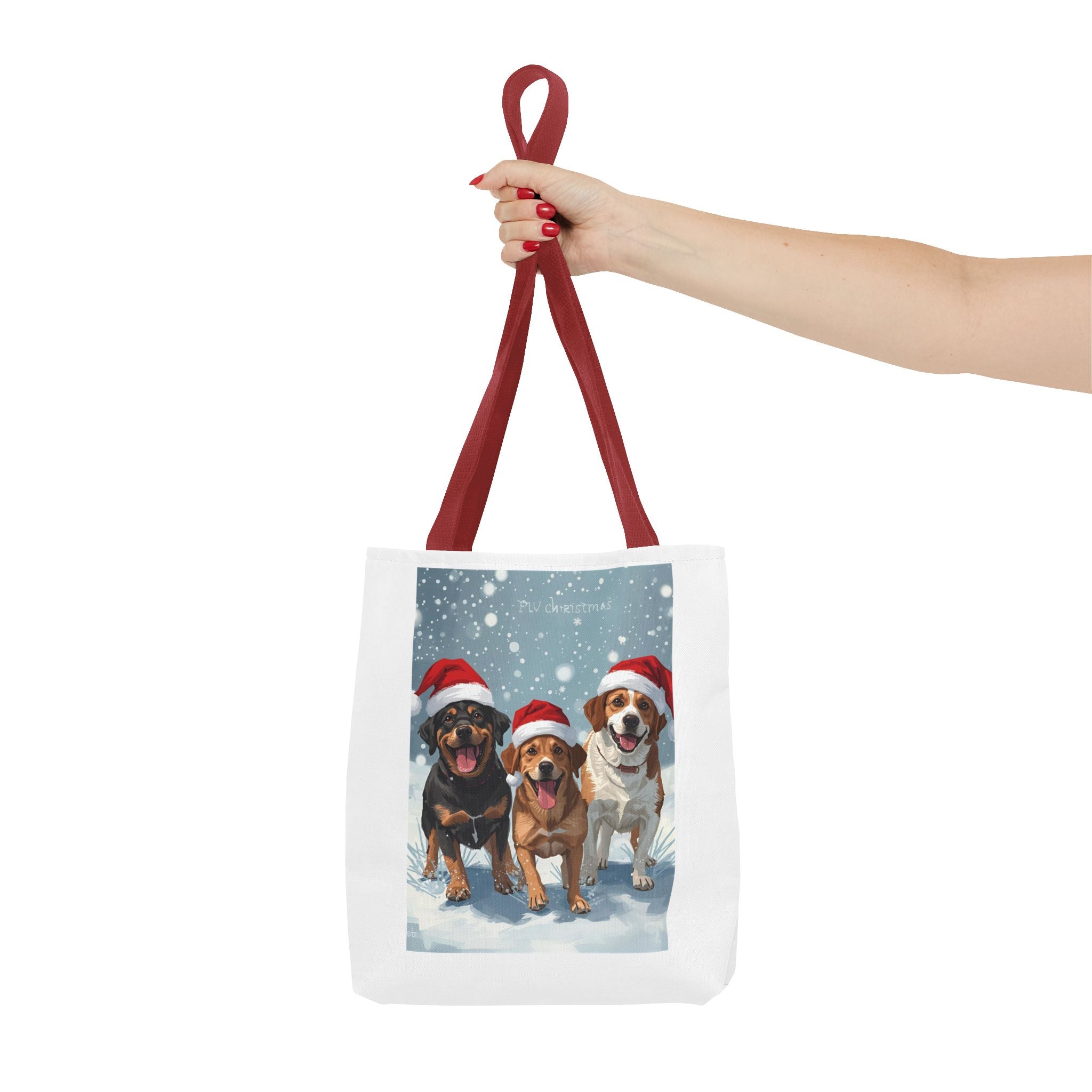 Christmas Dogs Tote Bag | Festive Pet Lover Gift, Snowy Holiday Shopping, Cute Animal Tote, Winter Accessory, Gift for Dog Owners