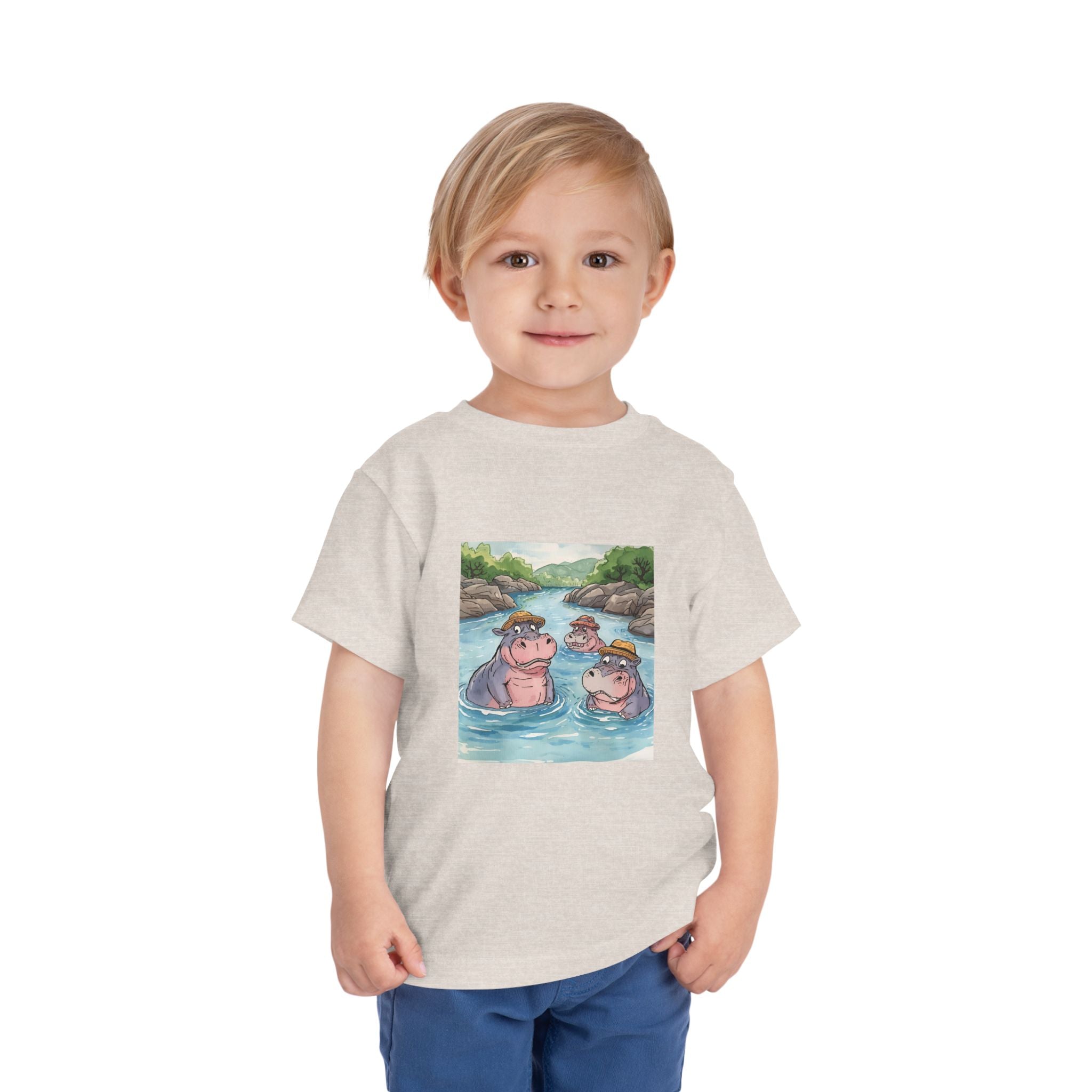 Hippo Cute Toddler Short Sleeve Tee