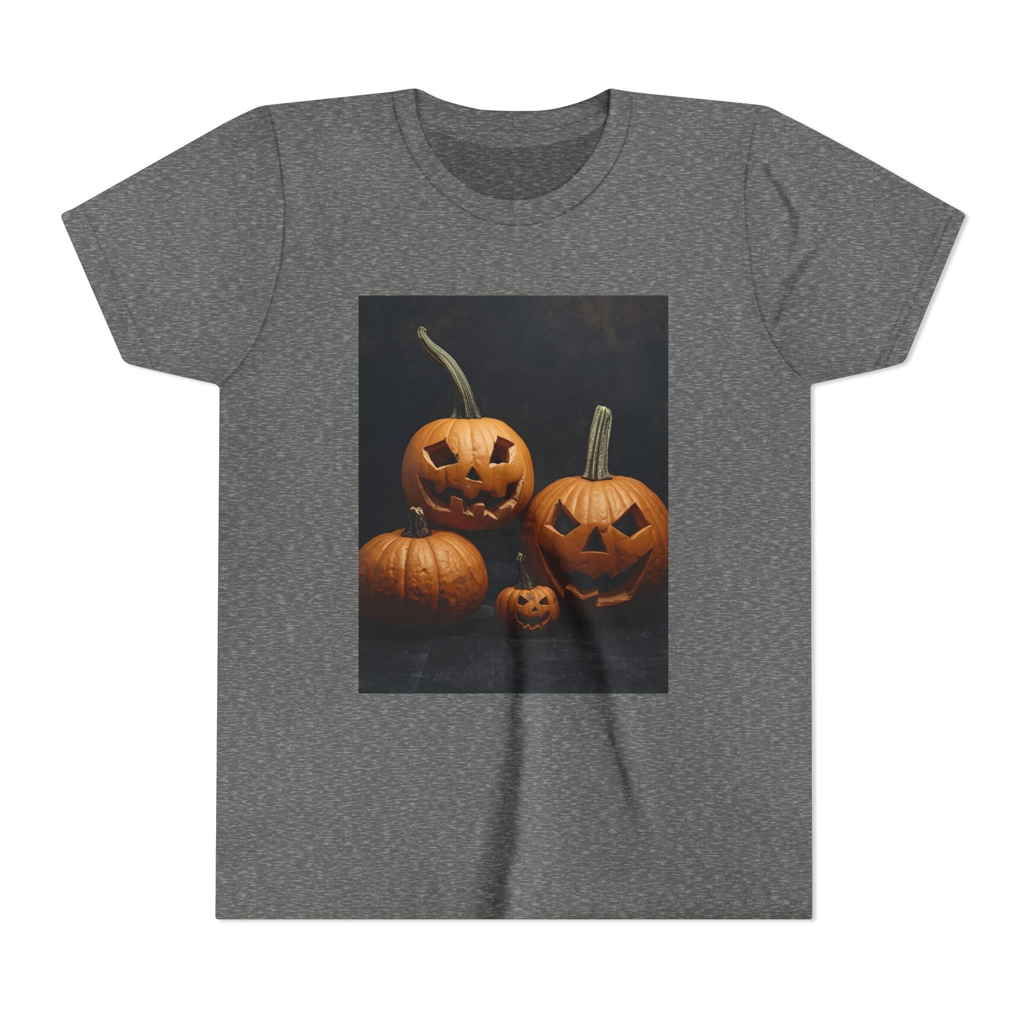 Spooky Halloween Pumpkin Youth Short Sleeve Tee