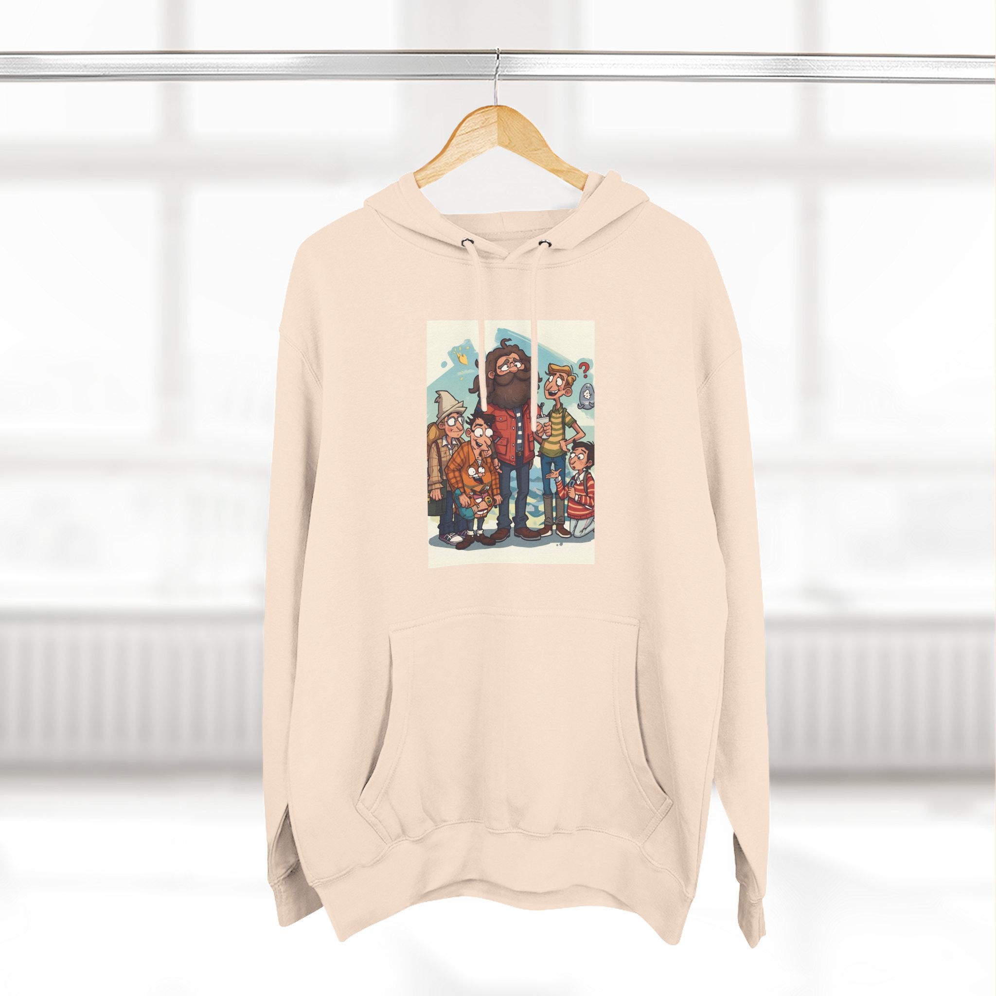 Cozy Family Fun Hoodie, Three-Panel Fleece Sweatshirt, Gift for Parents, Casual Wear, Holiday Apparel, Winter Fashion