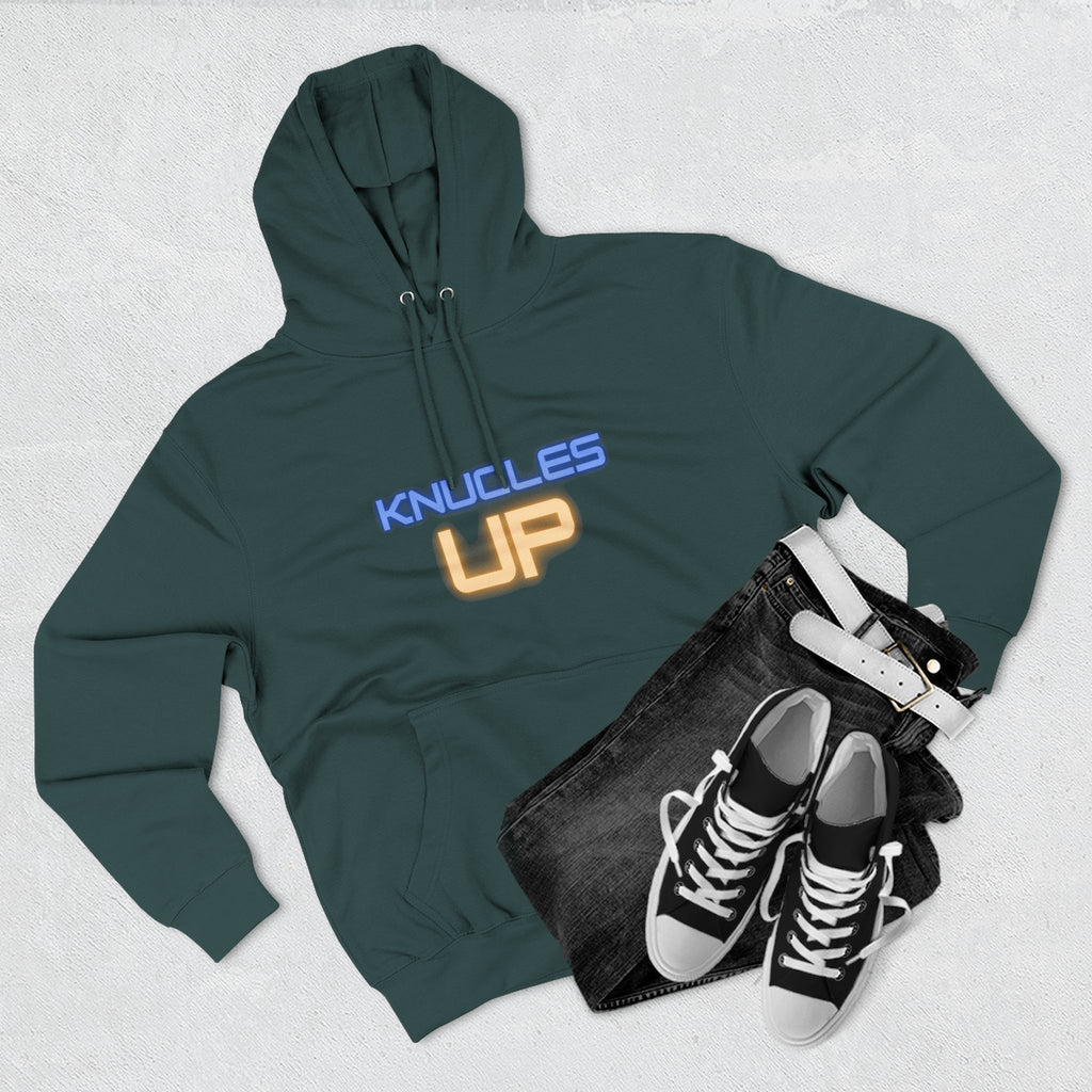 Knuckles Up Fleece Hoodie - Cozy Streetwear for Everyday Adventure, Gift for Him, Her, Cool Casual Attire, Relaxed Vibe