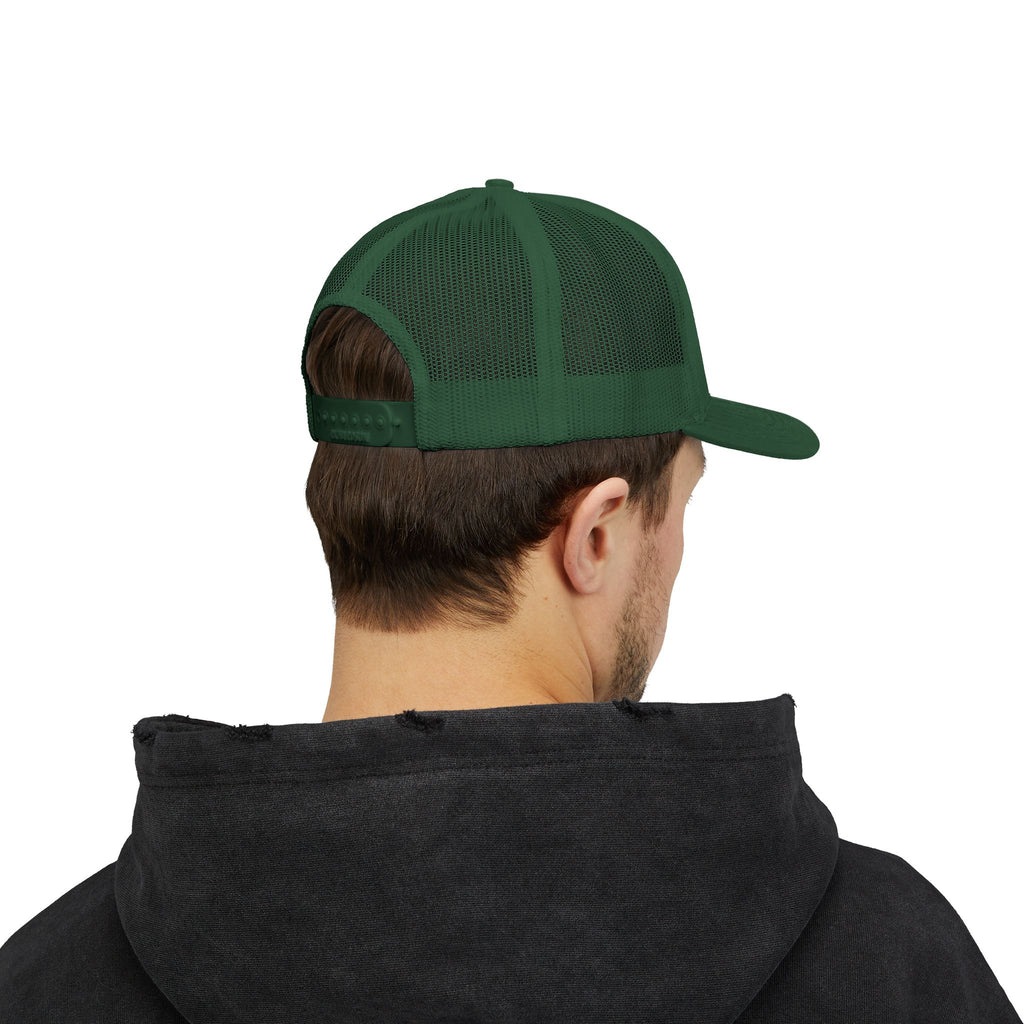 Boss Built Co. Trucker Hat — Vintage Distressed Snapback Cap for Builders & Makers