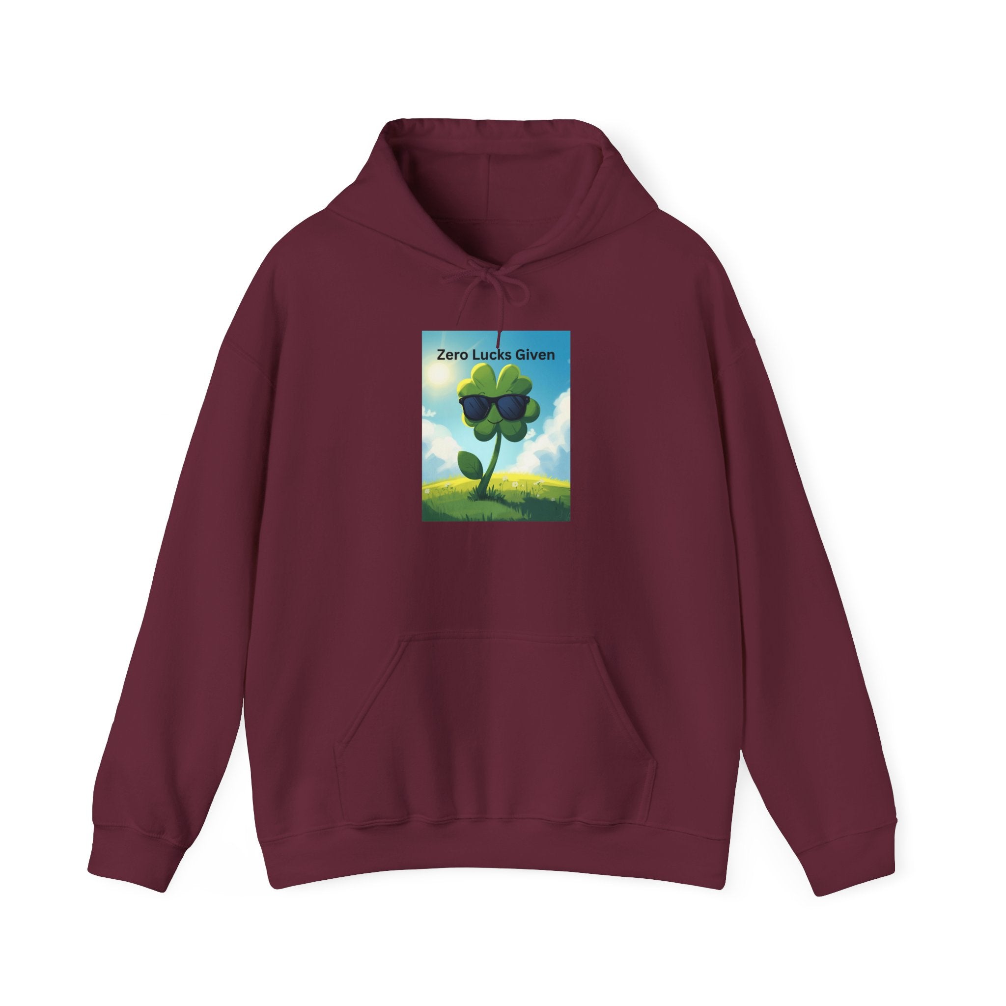 Chill Vibes Hooded Sweatshirt - Plant Power, Casual Wear, Nature Lover Gift, Relaxing Style, Zero Luck Given