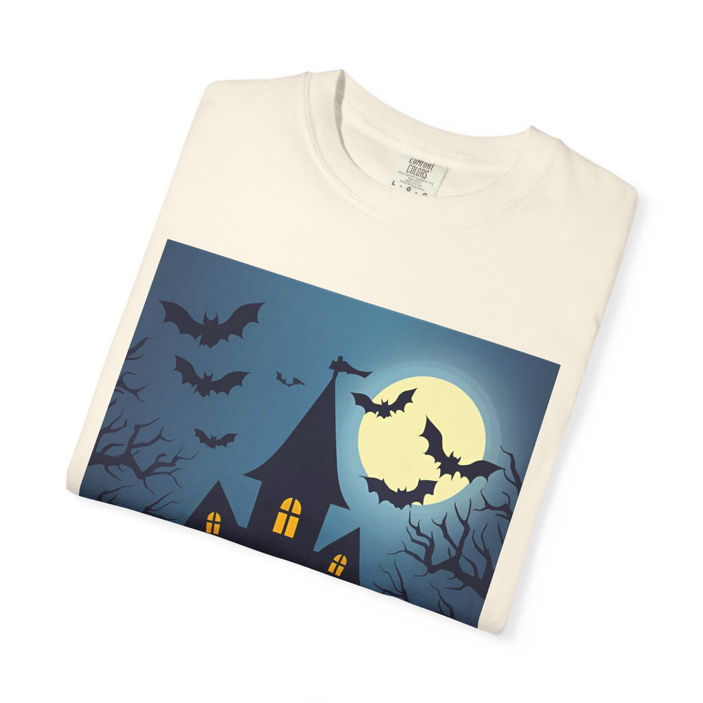 Haunted House T-Shirt, Spooky Halloween Tee, Unisex Shirt, Fall Apparel, Ghostly Graphic Tee, October Celebration Outfit