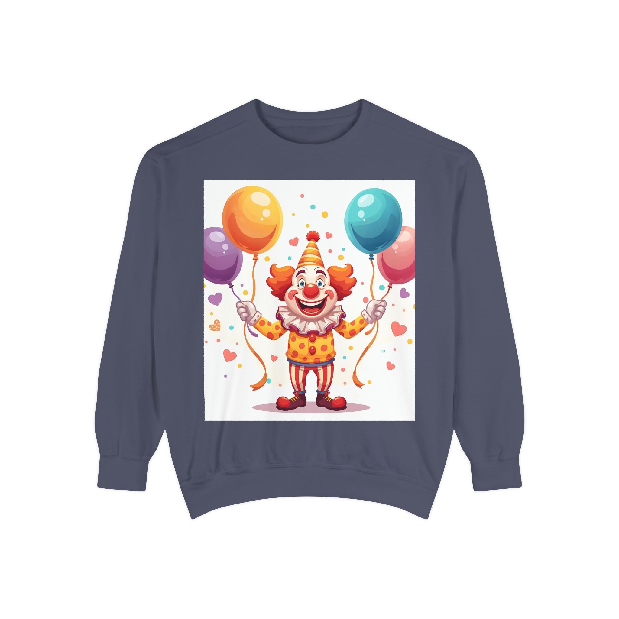 Funny Clown Unisex Garment-Dyed Sweatshirt