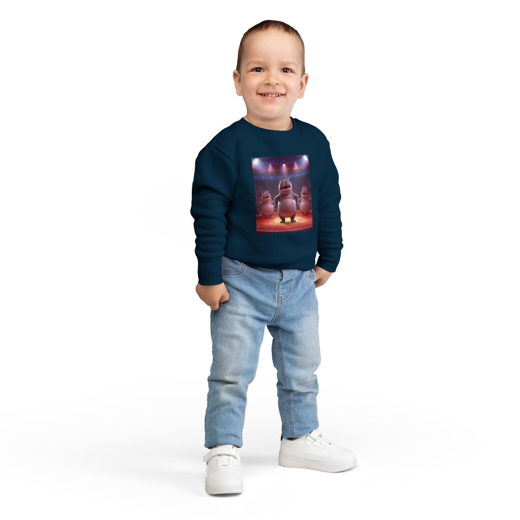 Hippo Funny Toddler Sweatshirt