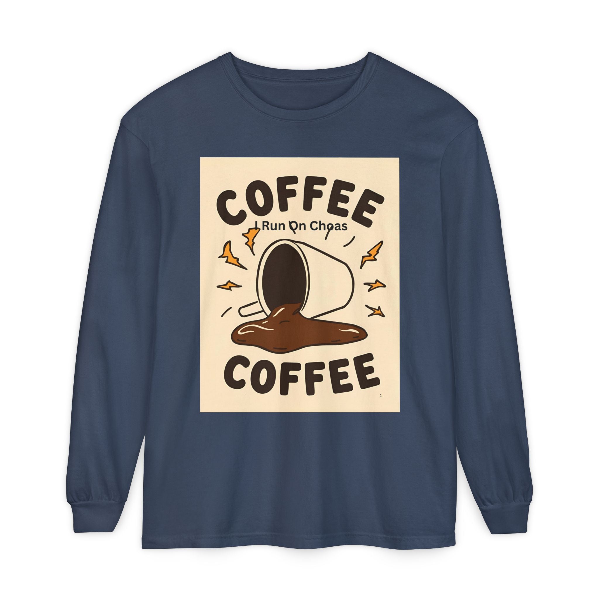 Coffee Coffee Unisex Garment-dyed Long Sleeve T-Shirt