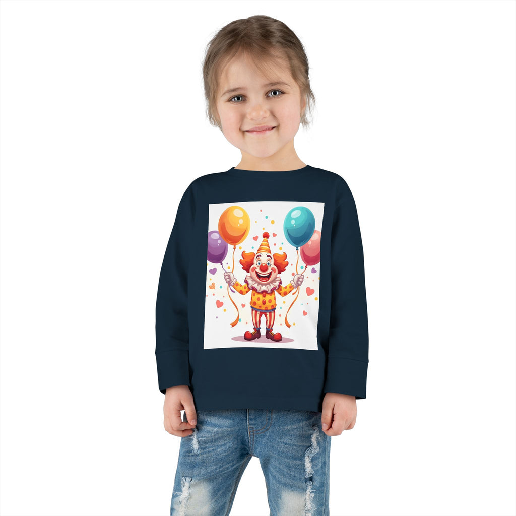 Funny Clown Toddler Long Sleeve Tee