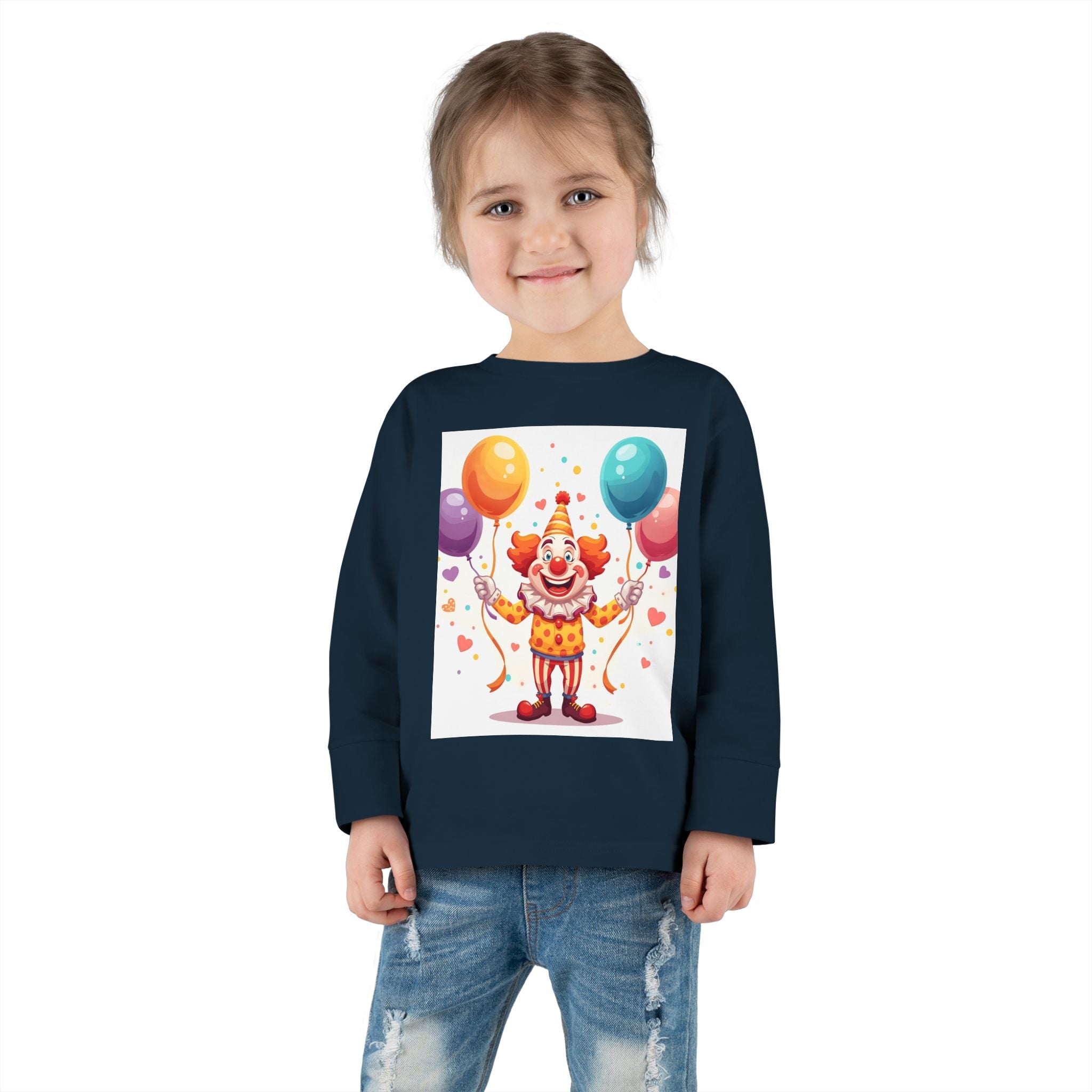 Funny Clown Toddler Long Sleeve Tee