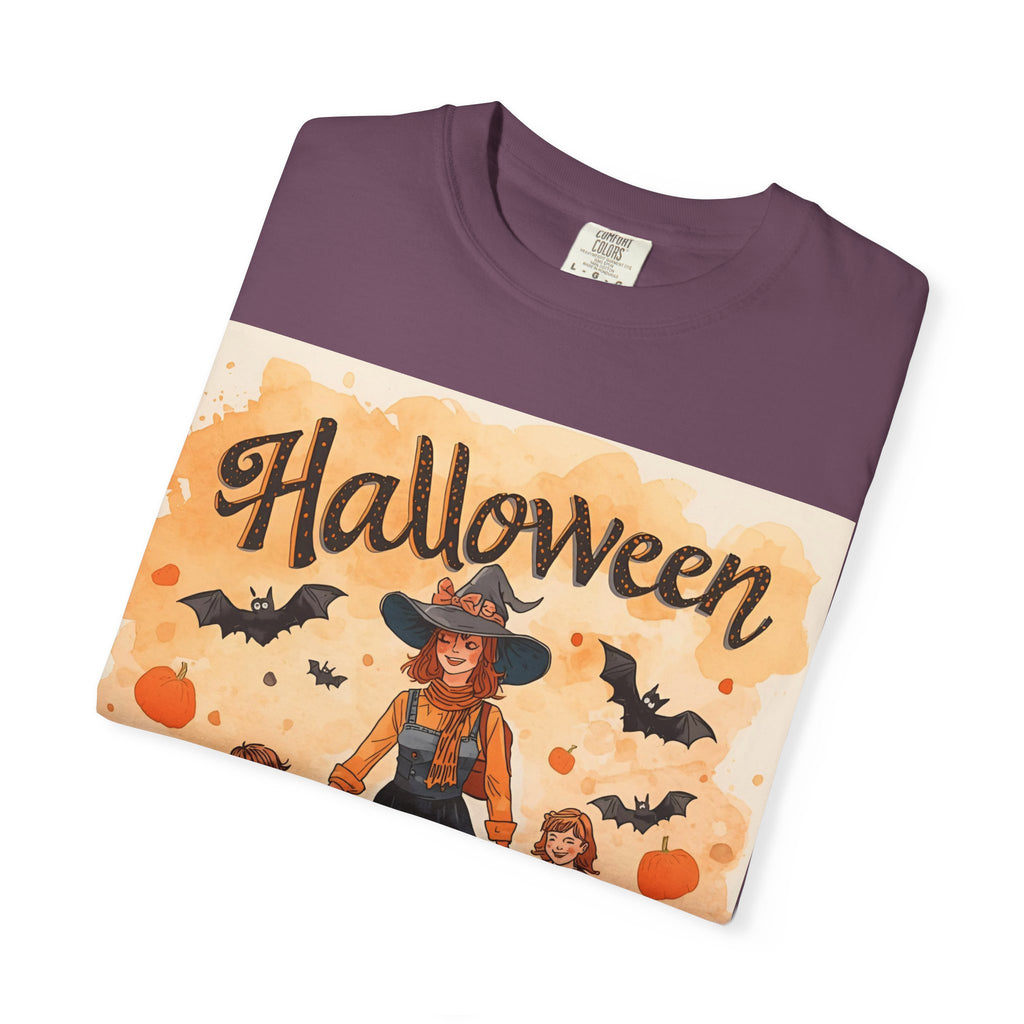 Halloween Themed Mom And Children Unisex T-shirt, Spooky Family Shirt, Fall Apparel, Halloween Costume Tee, Handcrafted Halloween Gift