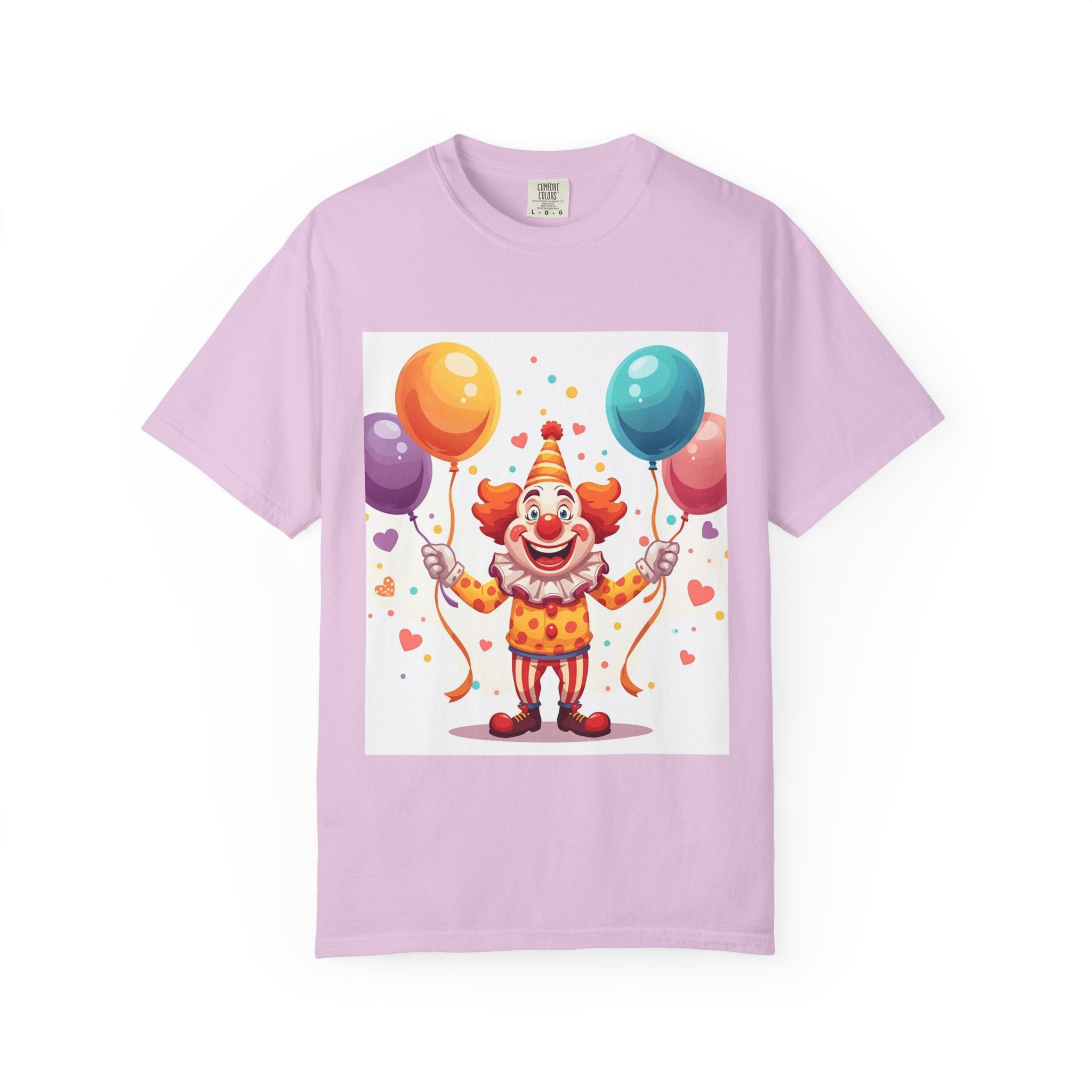 Colorful Clown Balloon T-Shirt, Fun Graphic Tee, Unisex party shirt, Circus themed apparel, Birthday gift for kids