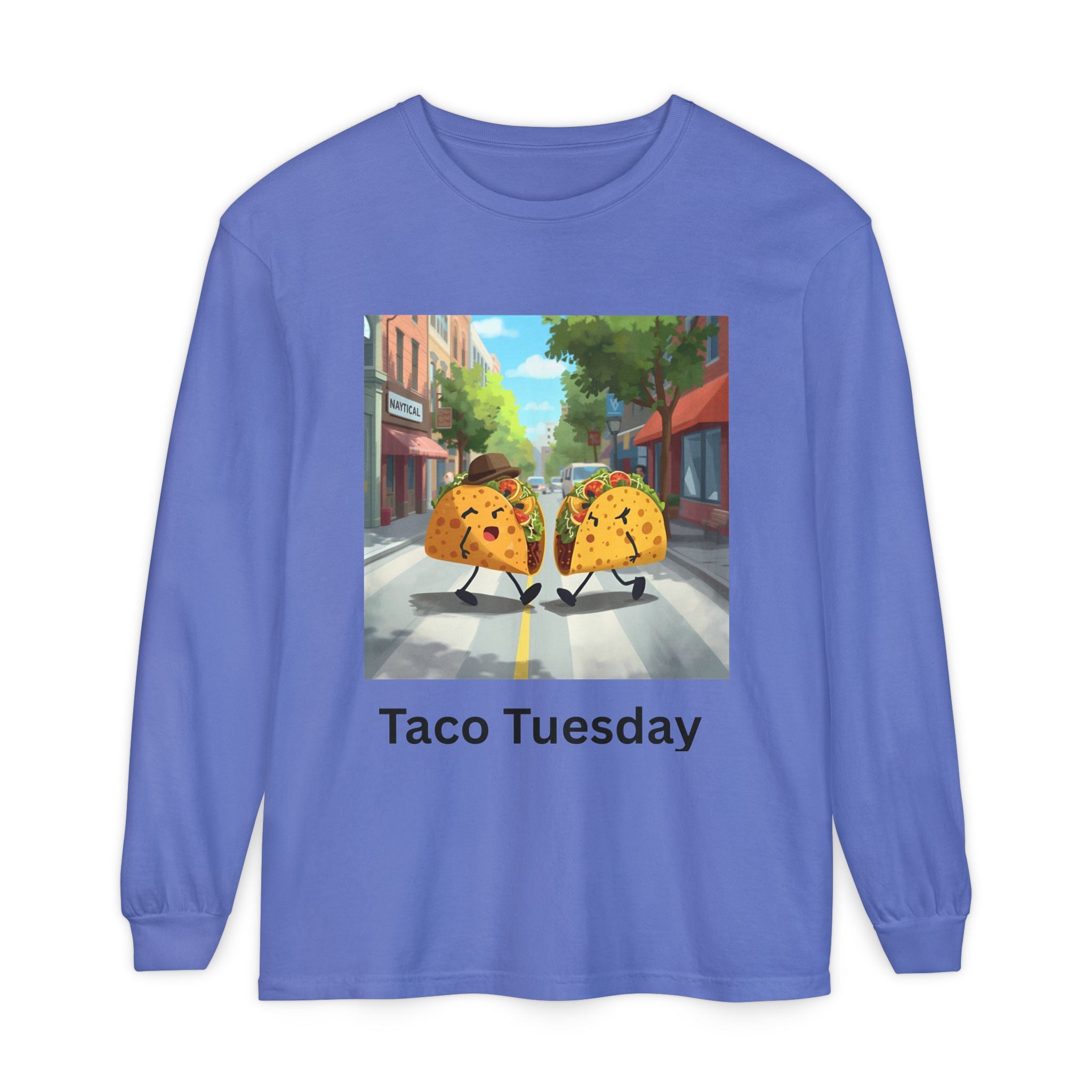 Taco Tuesday Unisex Garment-dyed Long Sleeve T-Shirt