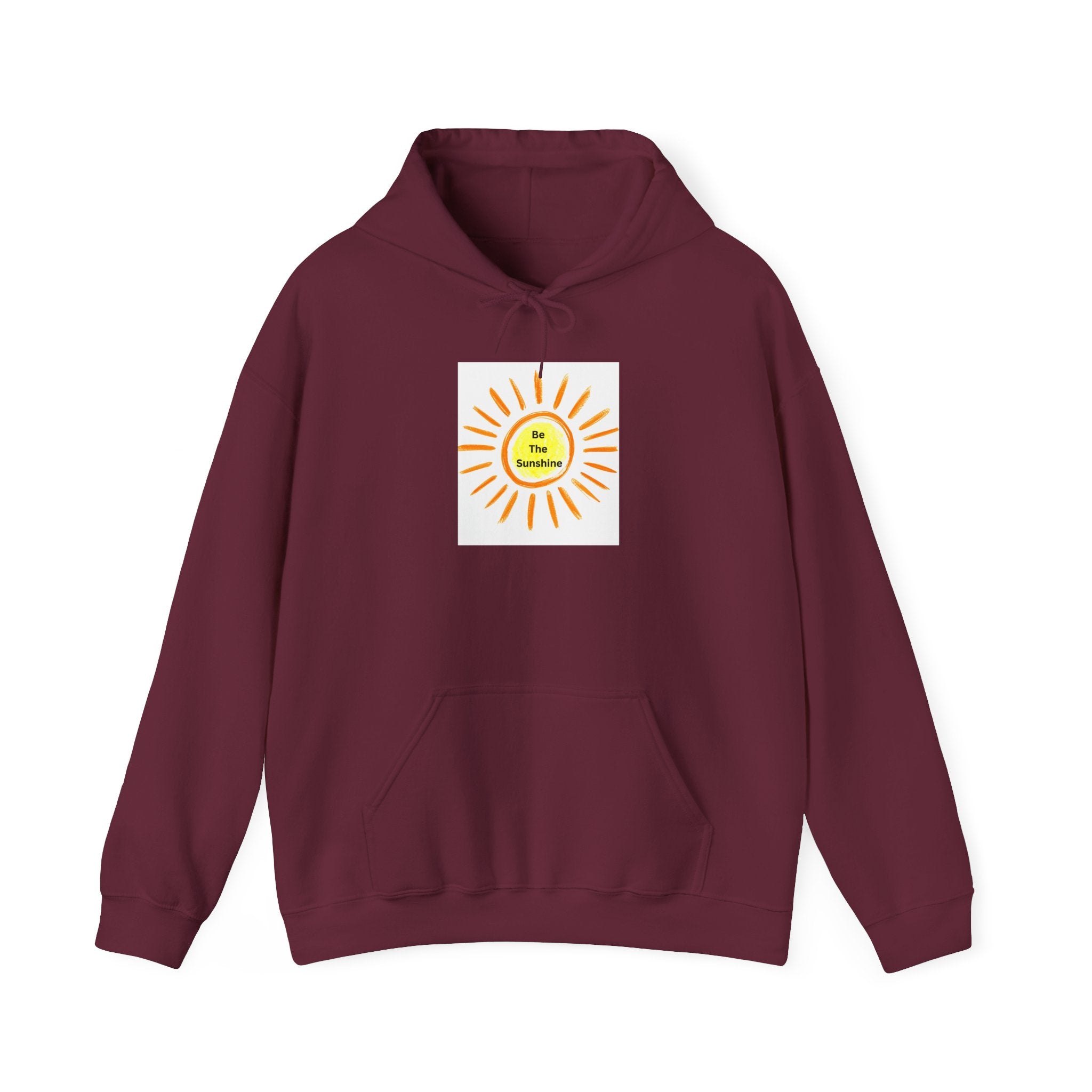 Be The Sunshine Smiley Sun Graphic Hoodie - Cozy, Unisex Sweatshirt for Summer, Festivals, Birthdays, Gifts, Stylish Apparel