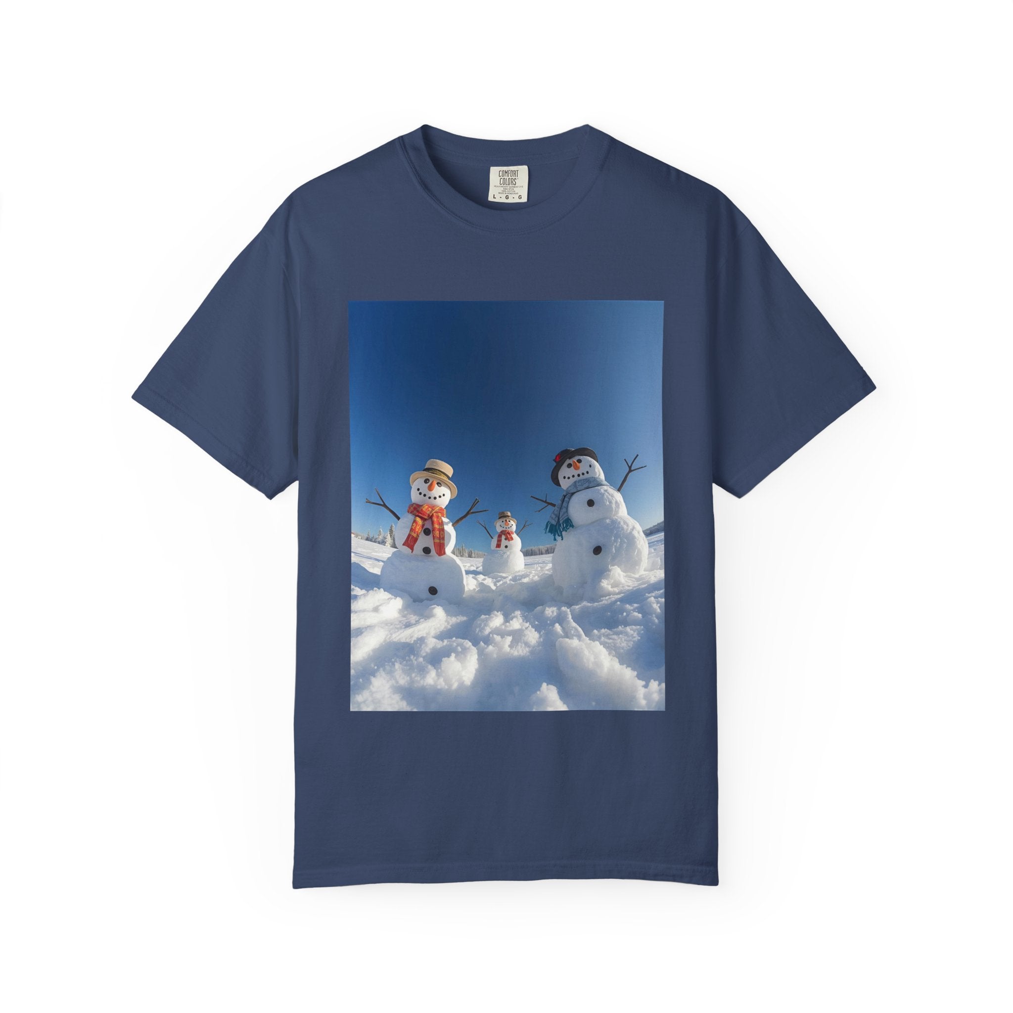 Festive Christmas Snowman Winter T-Shirt | Cozy Unisex Tee for Holiday Celebrations, Winter Apparel, Christmas Gift, Snow Fun