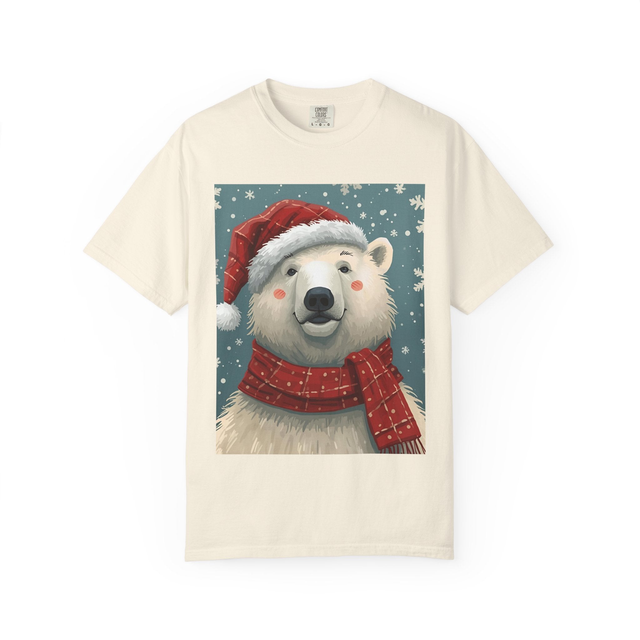 Cozy Holiday Polar Bear T-Shirt, Christmas Tee, Unisex Shirt, Festive Apparel, Gift for Animal Lovers, Winter Wear