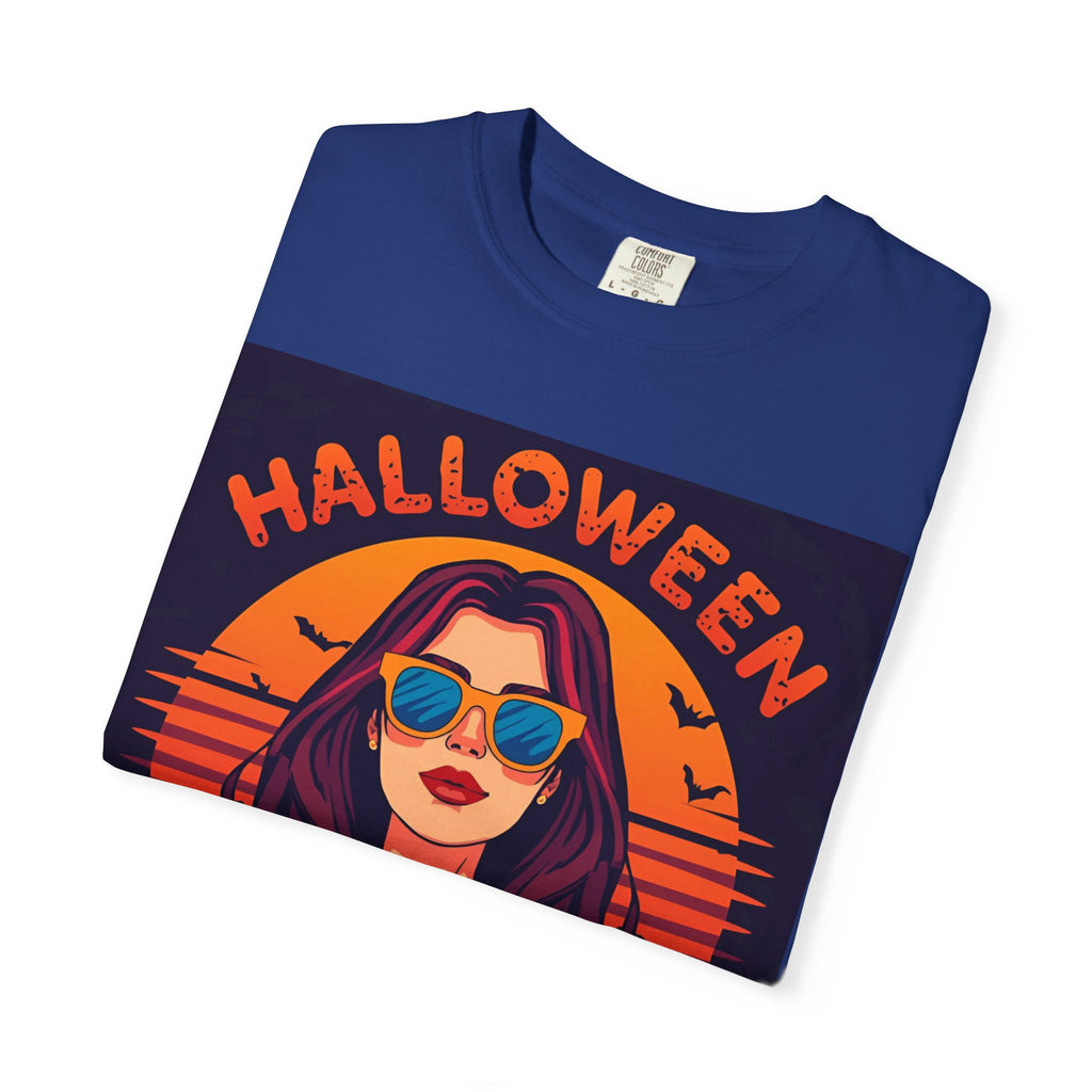 Halloween Cool Mom T-Shirt, Unisex Garment-Dyed Tee, Spooky Season Apparel, Fall Fashion, Halloween Costume Shirt