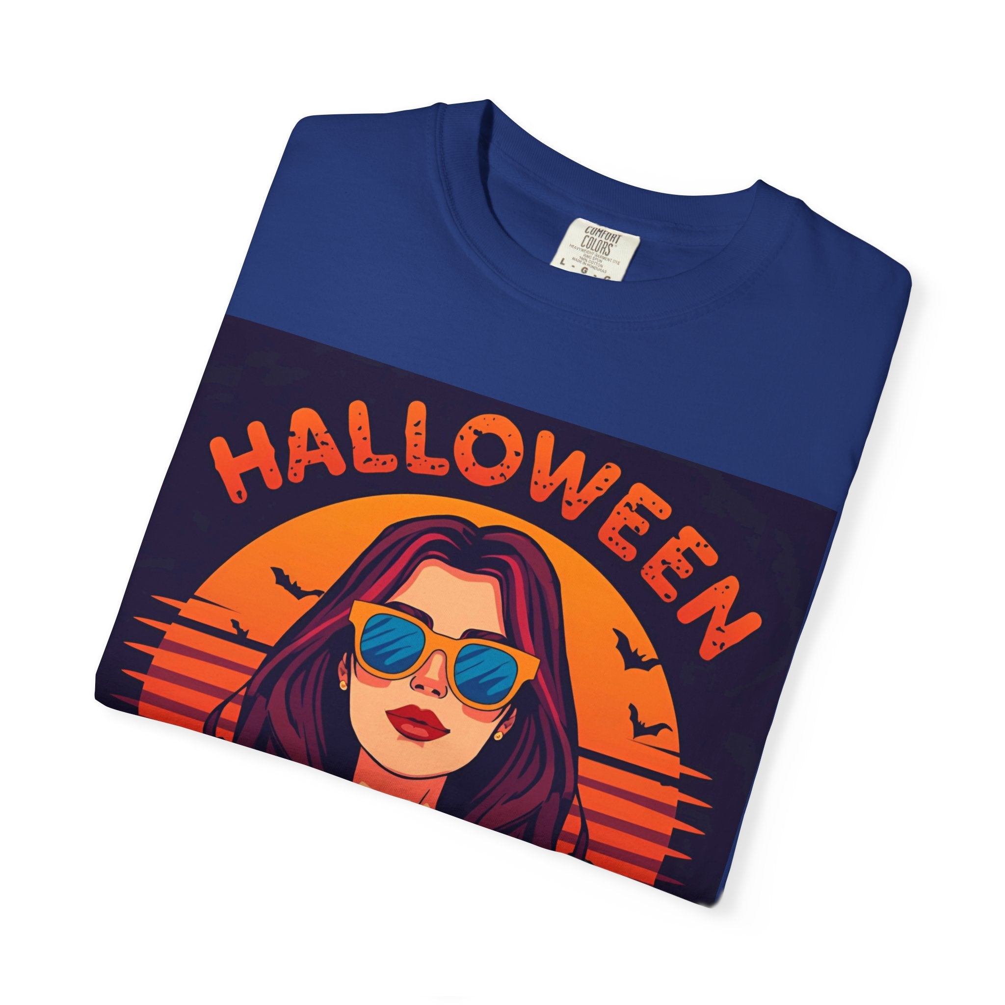 Halloween Cool Mom T-Shirt, Unisex Garment-Dyed Tee, Spooky Season Apparel, Fall Fashion, Halloween Costume Shirt