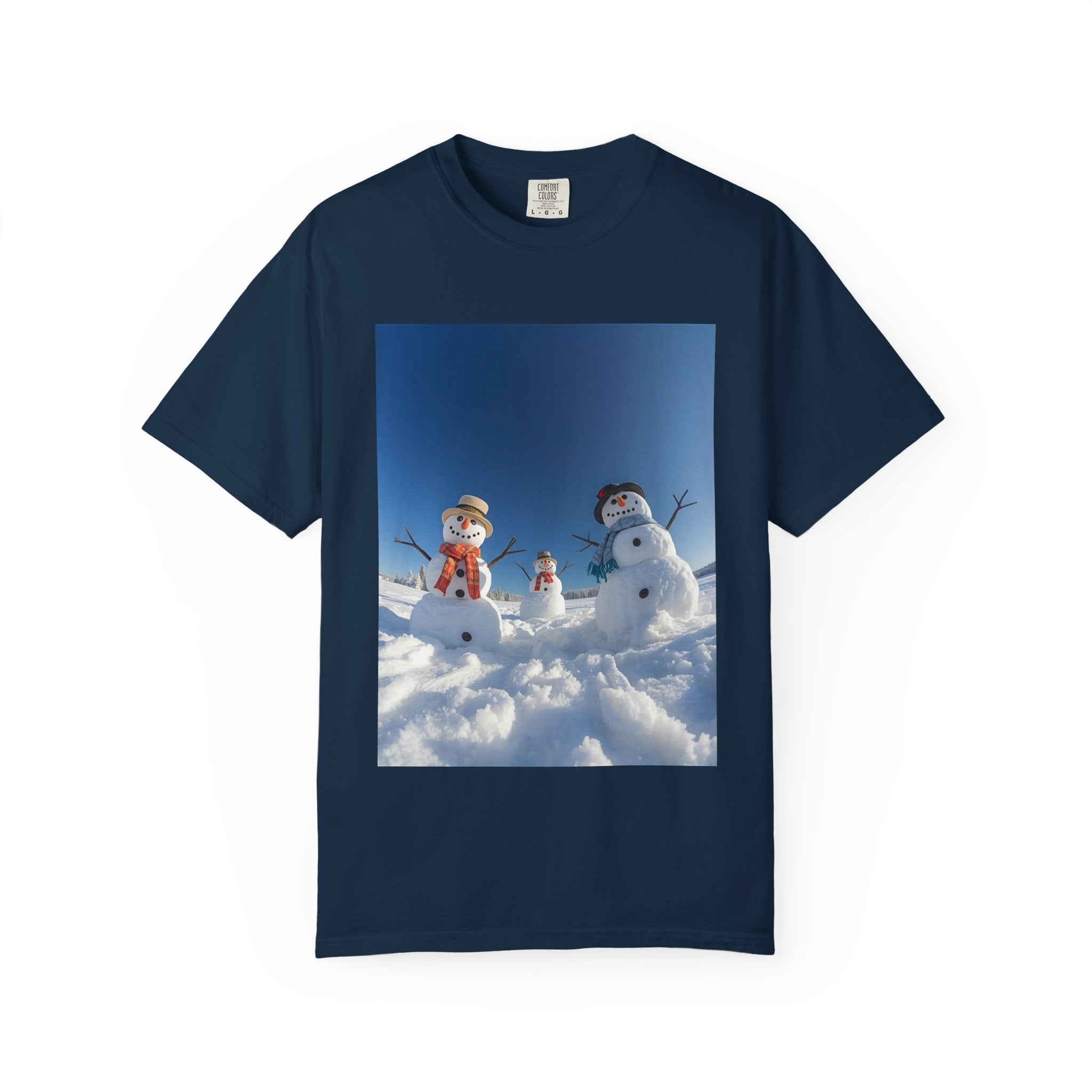 Festive Christmas Snowman Winter T-Shirt | Cozy Unisex Tee for Holiday Celebrations, Winter Apparel, Christmas Gift, Snow Fun