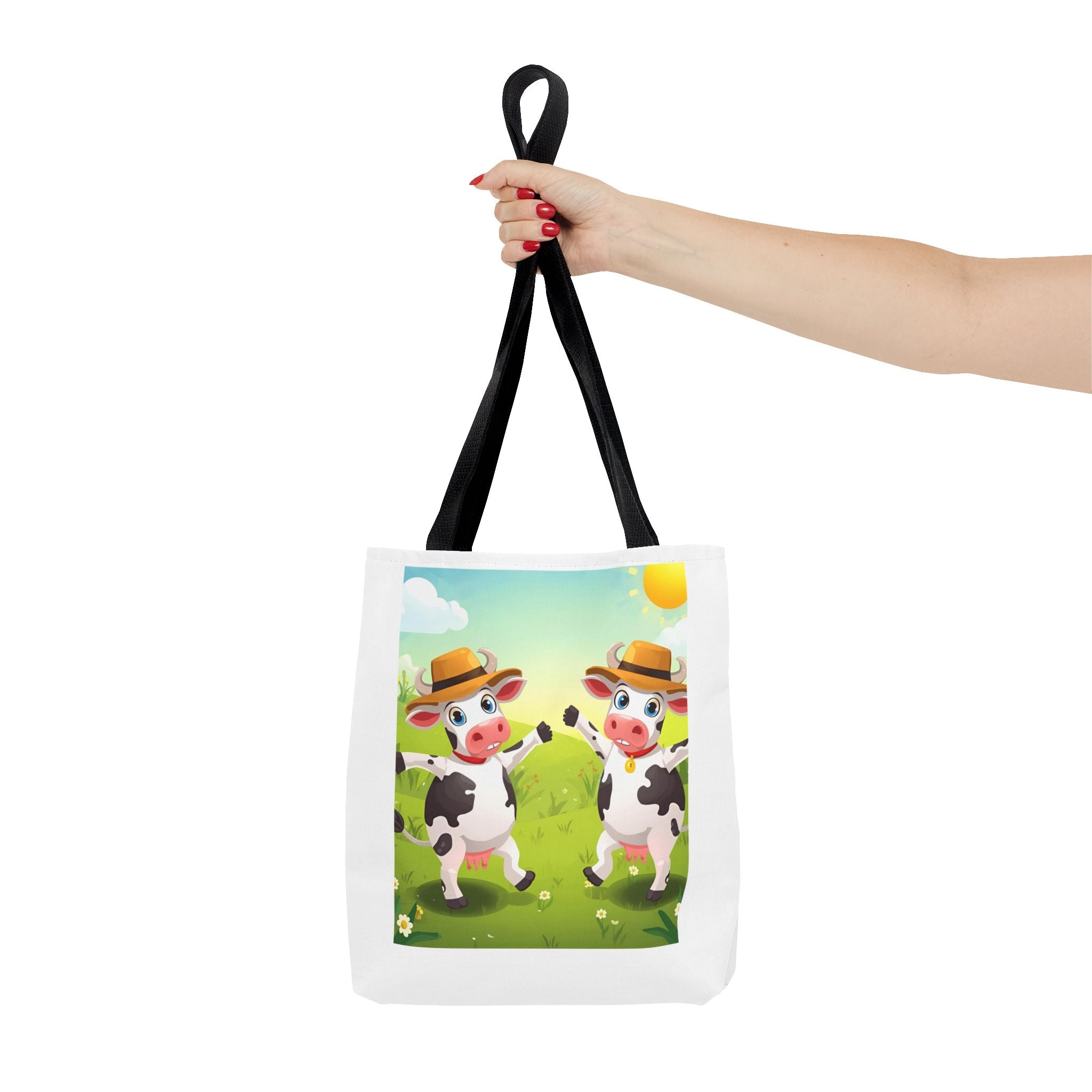 Cute Cow Tote Bag, Farm Animal Lover Gift, Eco-Friendly Shopping Bag, Fun Grocery Tote, Kids' Cartoon Bag