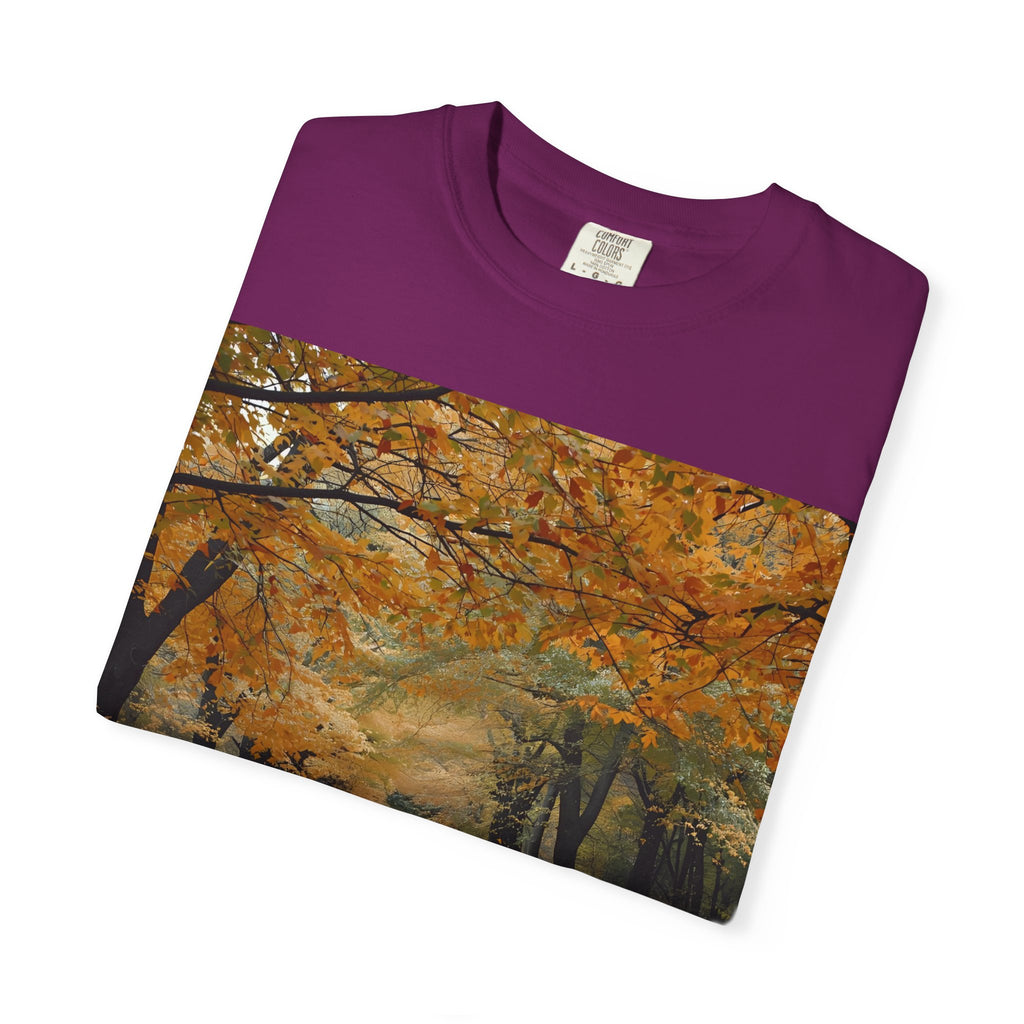 Autumn Pathways Unisex T-Shirt - Cozy Fall Vibes, Nature Lover's Tee, Seasonal Style, Perfect for Thanksgiving, Outdoors Events