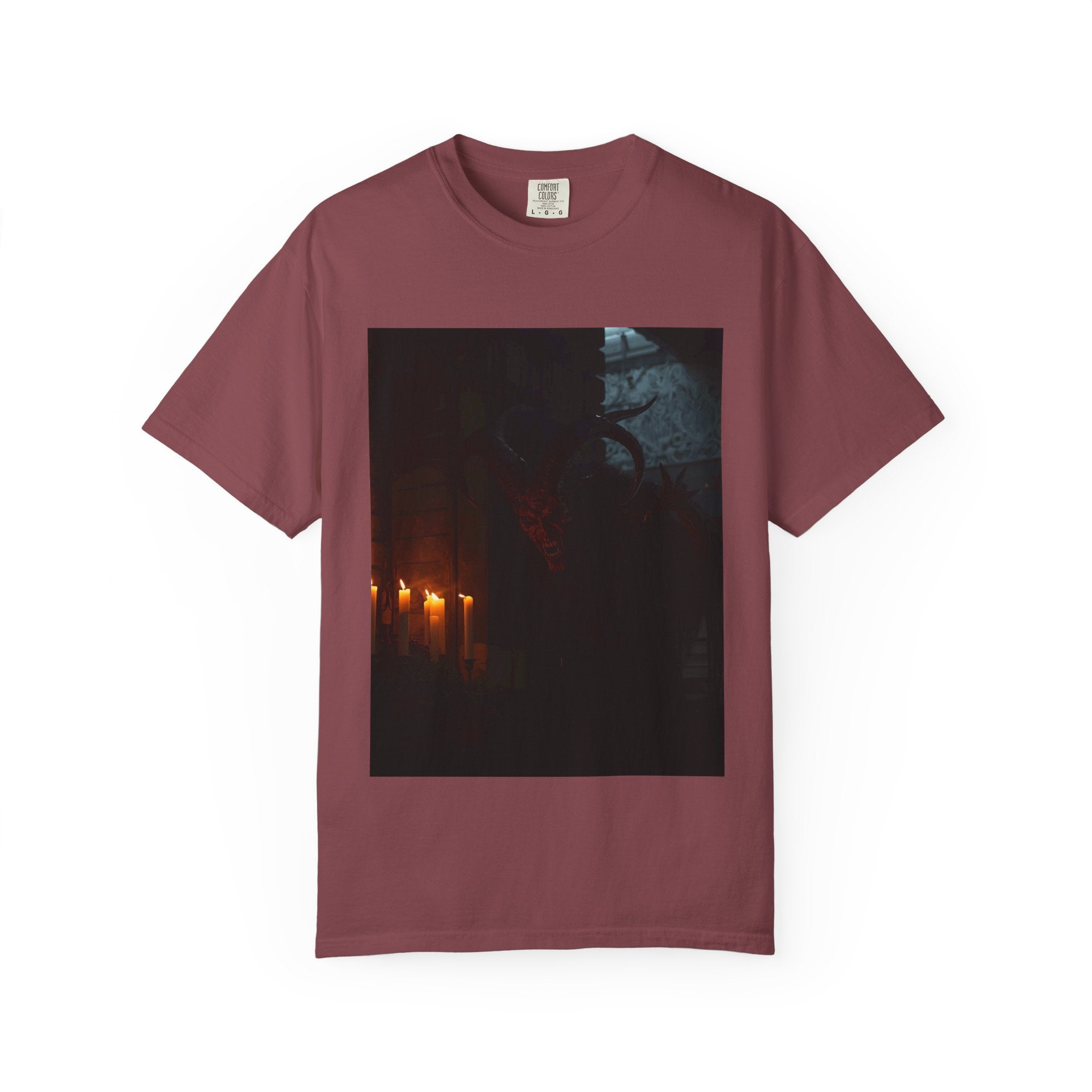 Spooky Halloween Pumpkin Shadow Unisex Garment-Dyed T-shirt
