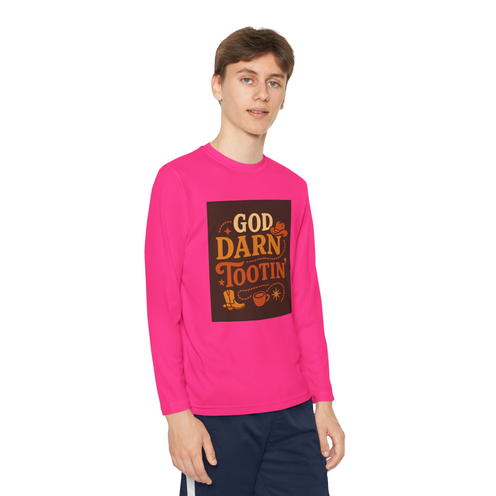 God Darn Tootin Youth Long Sleeve Competitor Tee