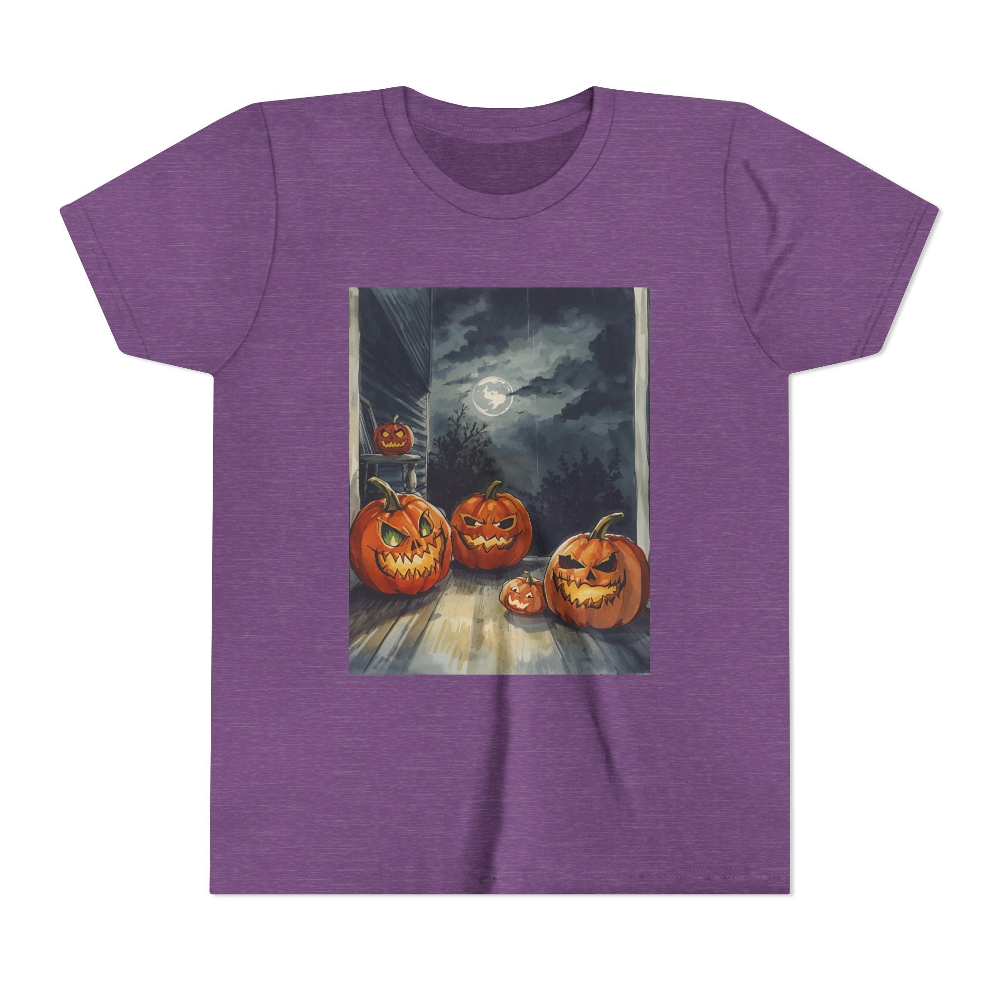 Halloween Pumpkin Scary Youth Short Sleeve Tee