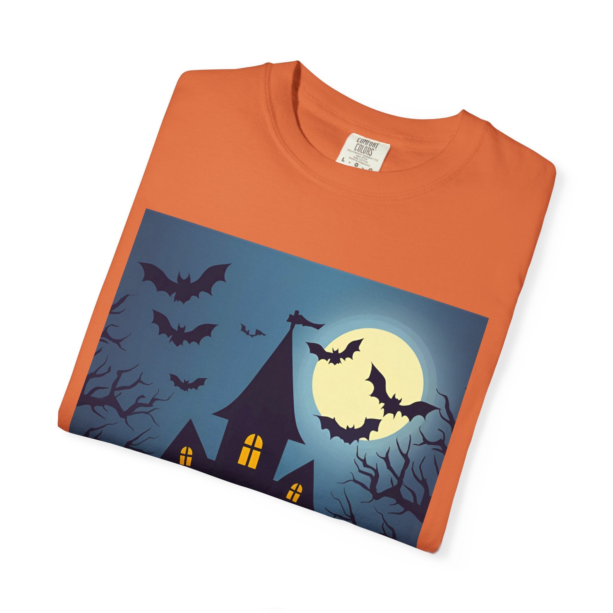 Haunted House T-Shirt, Spooky Halloween Tee, Unisex Shirt, Fall Apparel, Ghostly Graphic Tee, October Celebration Outfit