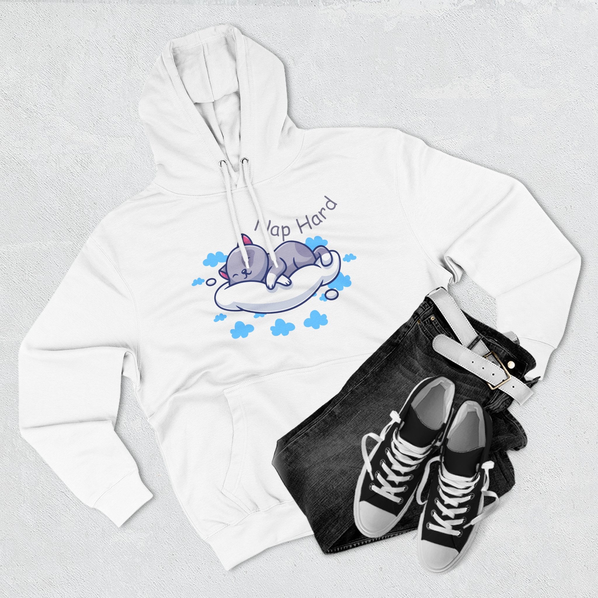 Cozy Cat Nap Hoodie - Perfect for Pet Lovers, Chill Days, Cozy Nights, Birthday Gift, Cat Pajama