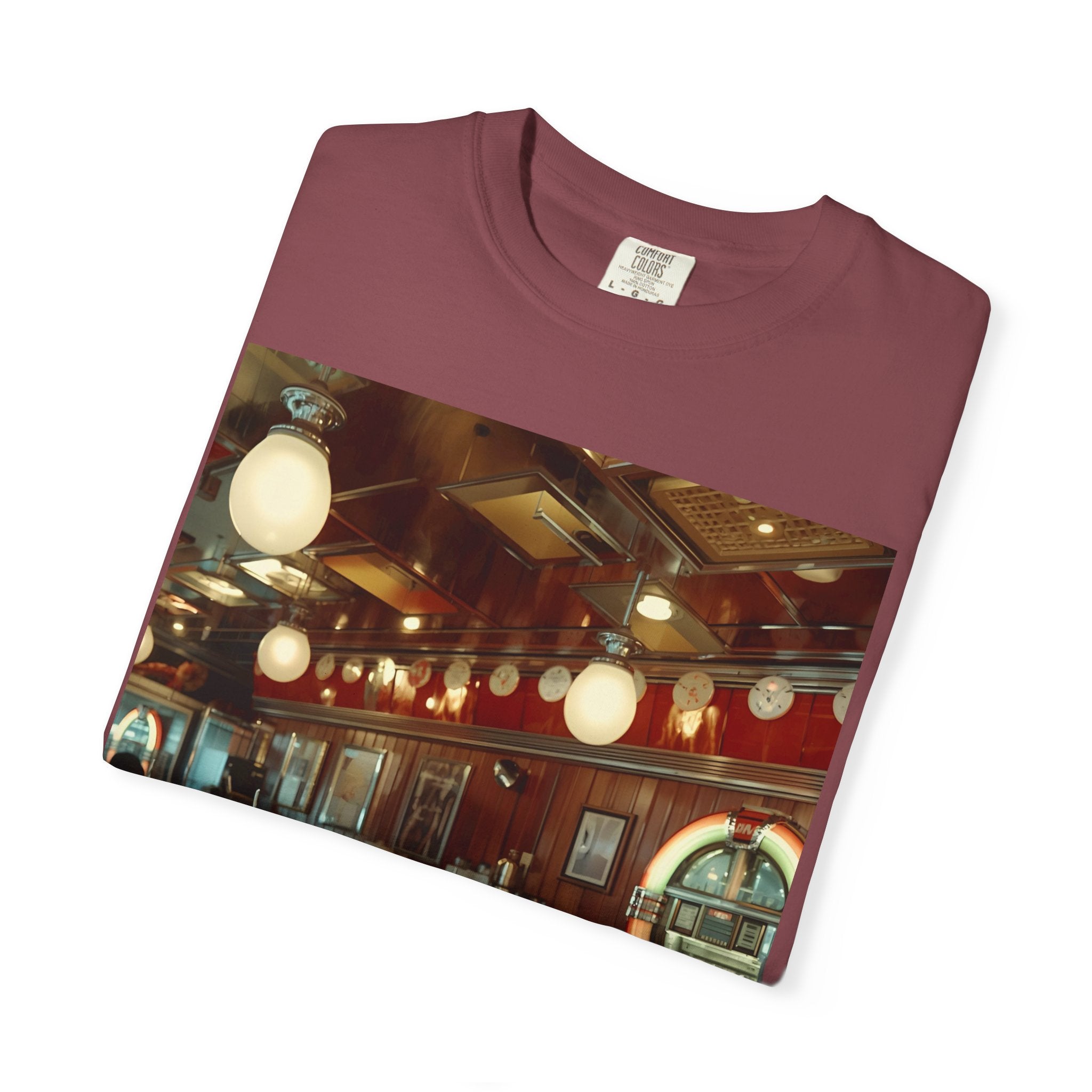 Cozy Cafe Vibe T-Shirt | Unisex Garment-Dyed Tee for Casual Outings, Vintage Style, Ice Cream Lovers, Retro Aesthetic, Everyday Wear