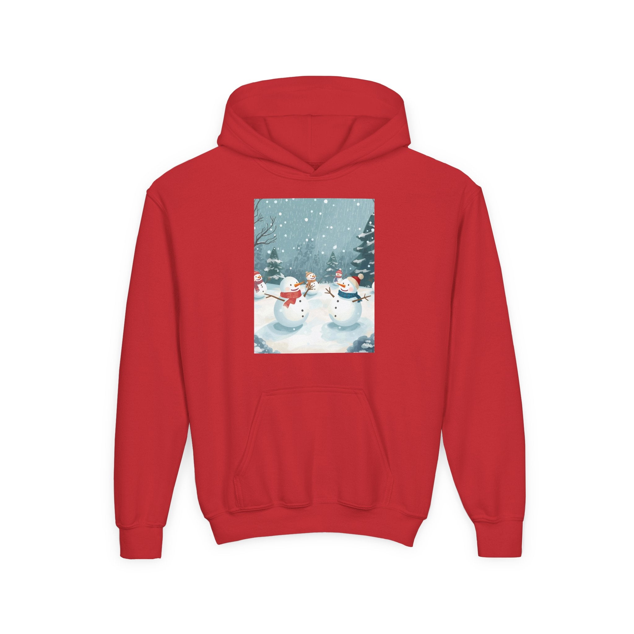 Festive Snowman Hoodie for Kids, Winter Sweatshirt, Christmas Gift, Holiday Apparel, Cozy Winter Wear