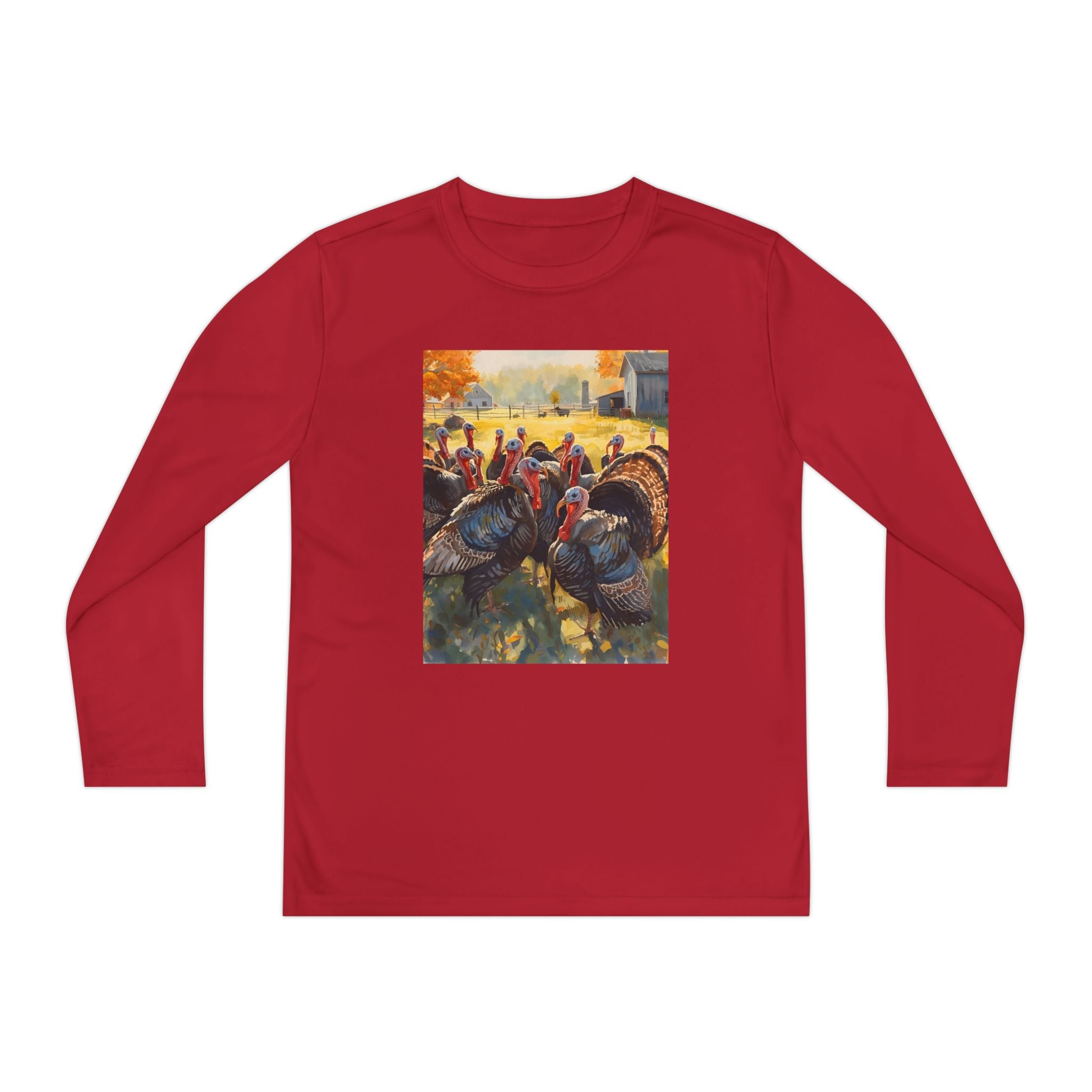 Thanksgiving Turkey Youth Long Sleeve Turkey Tee, Thanksgiving Shirt, Fall Outfit, Holiday Apparel, Kids Long Sleeve Top, Autumn Clothing