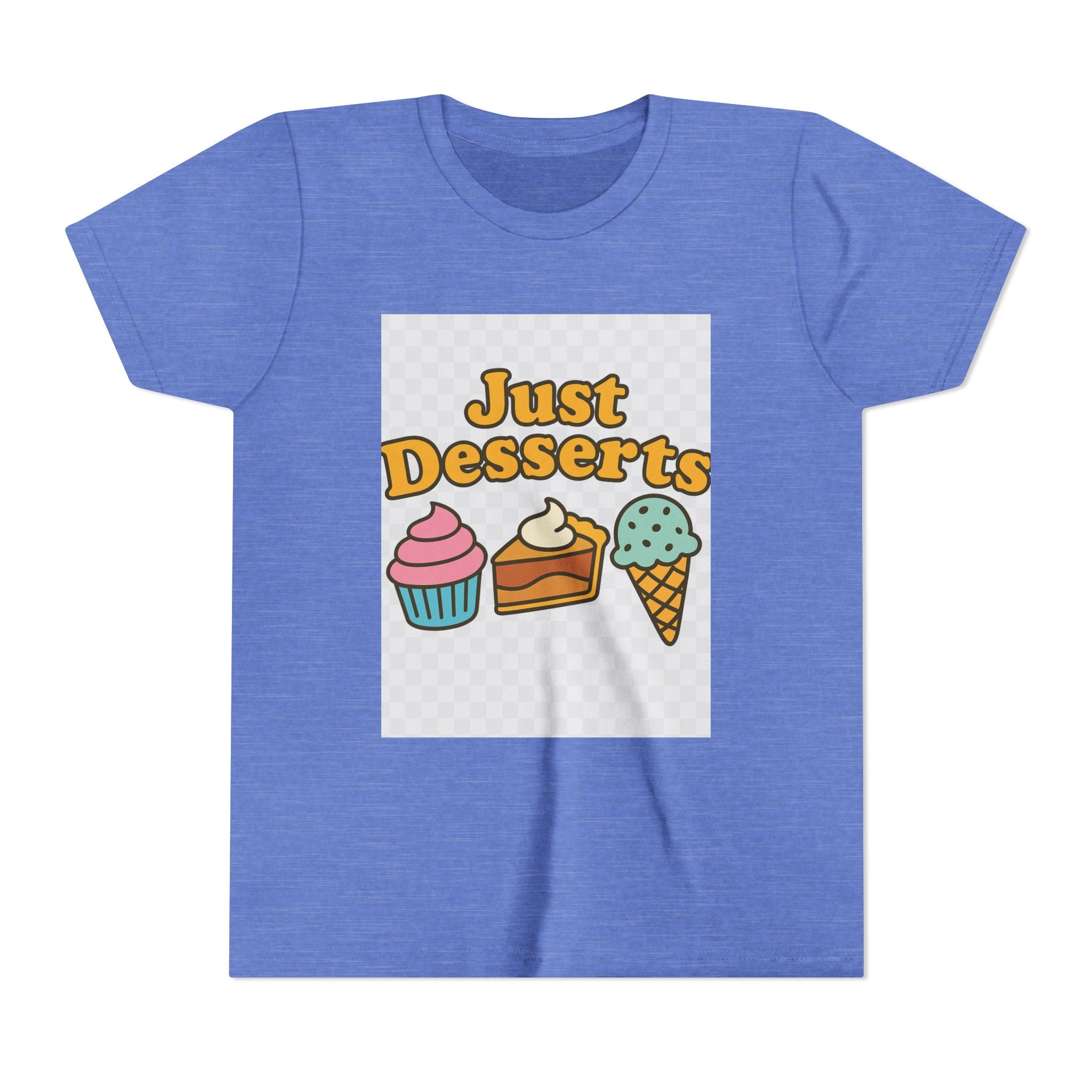 Youth Short Sleeve Tee - Just Desserts Ice Cream and Cupcake Graphic T-Shirt