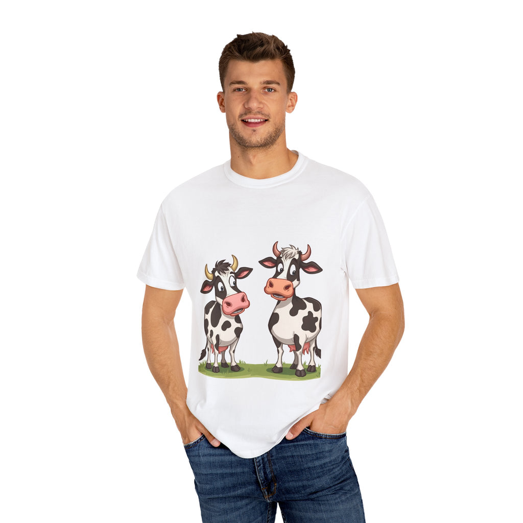 Cute Cows Unisex T-Shirt, Cute Cow Graphic Tee, Animal Lover Gift, Casual Wear, Birthday Present, Fun Farm Shirt