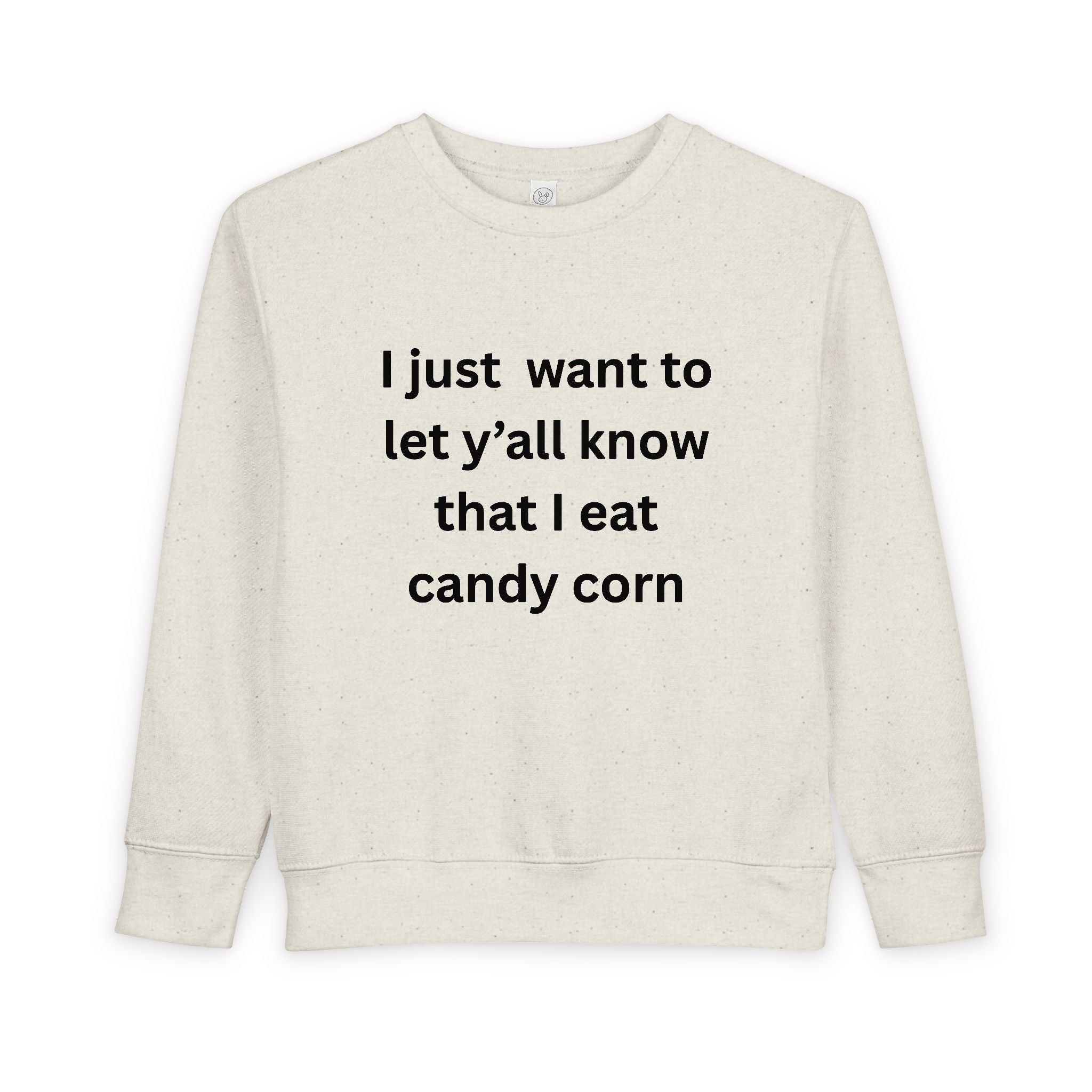 I Eat Candy Corn Toddler Sweatshirt - Fun Candy Corn Design, Kids Fall Apparel, Halloween Outfit, Cozy Toddler Clothes, Unique Gift for Toddlers