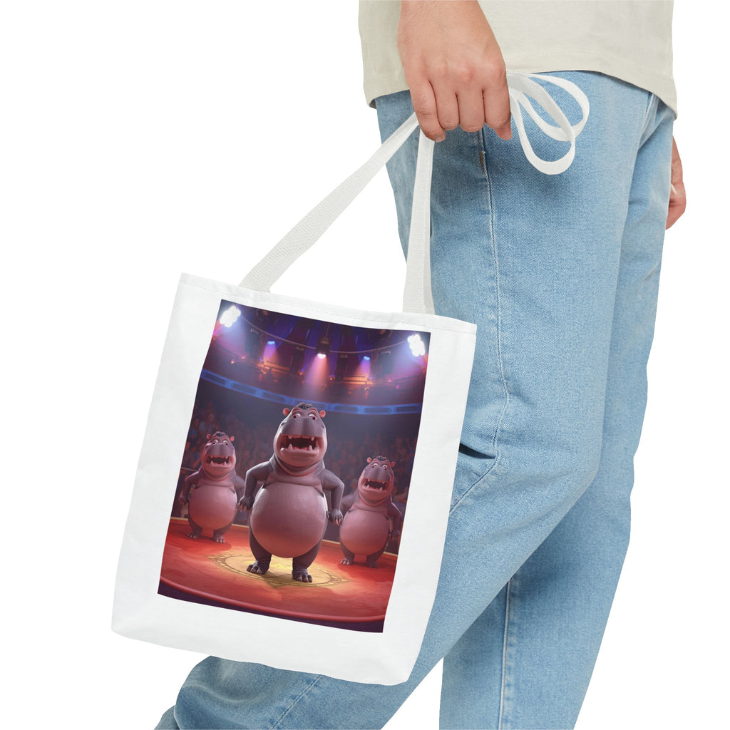 Hippo Funny Tote Bag (AOP)