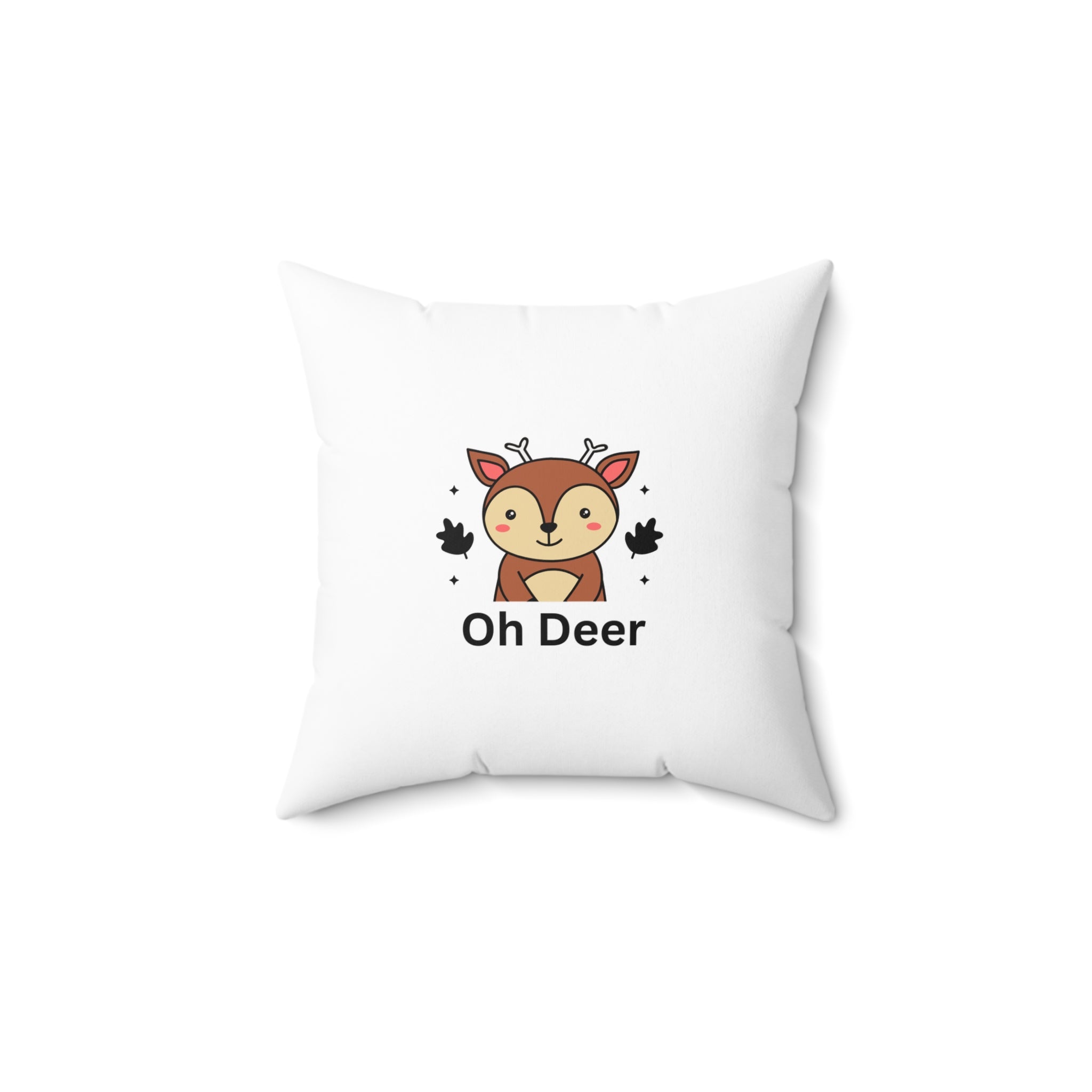 Whimsical Deer Pillow - Cozy Home Decor, Seasonal Accent, Cute Gift for Nature Lovers, Fall Decor, Animal Themed Cushion