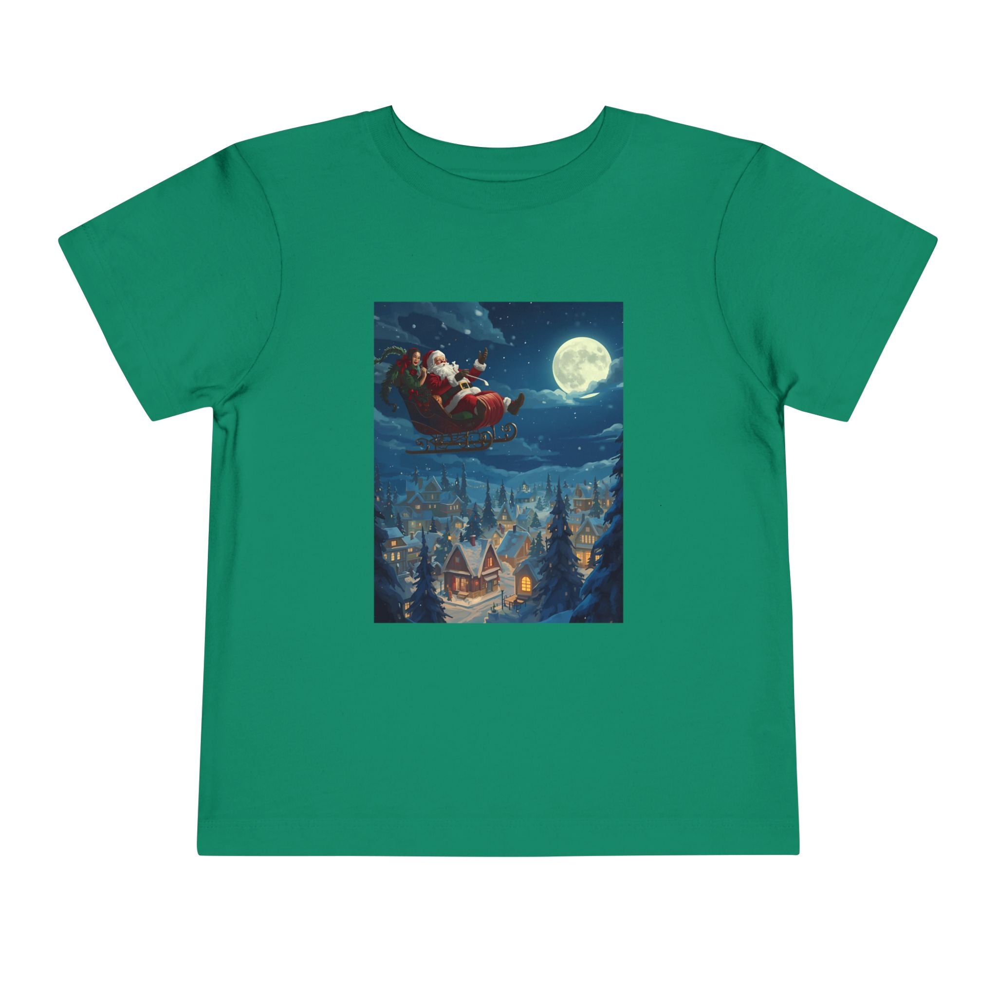 Christmas Santa Sleigh Toddler Short Sleeve Tee