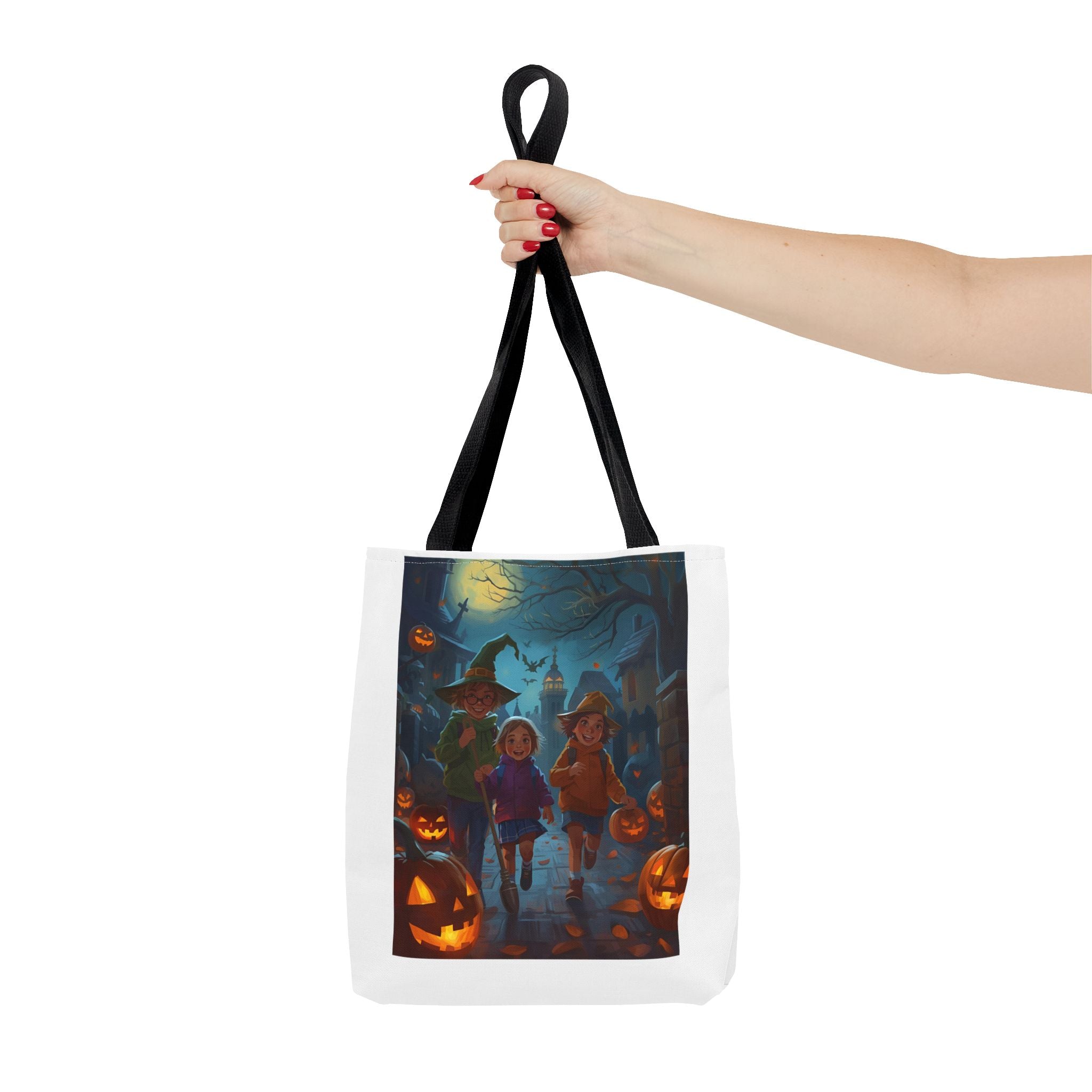 Halloween-Themed Tote Bag, Trick or Treat, Spooky Season, Kids Costume Accessory, Party Favor, Fall Festivities