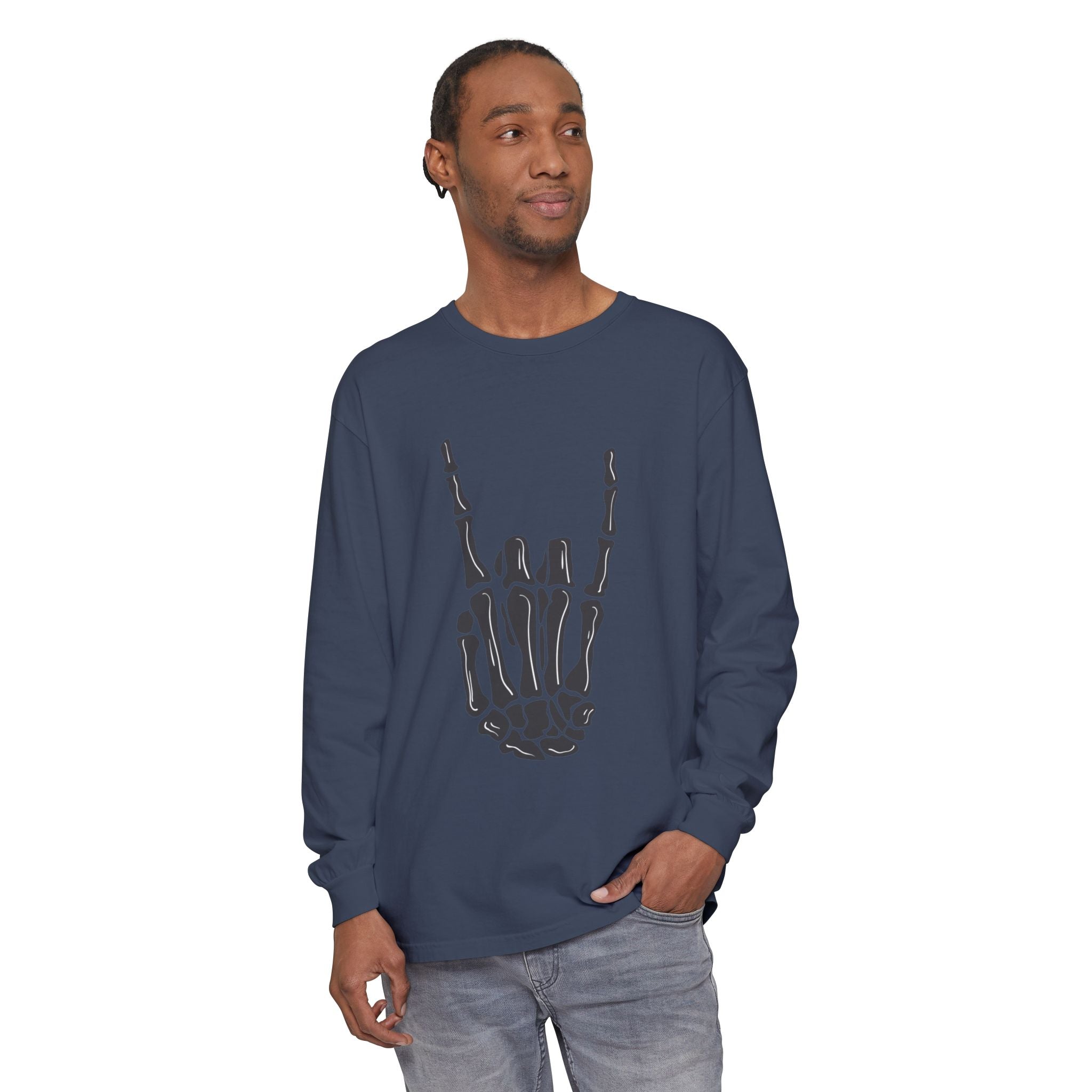 Rock On Unisex Garment-dyed Long Sleeve T-Shirt